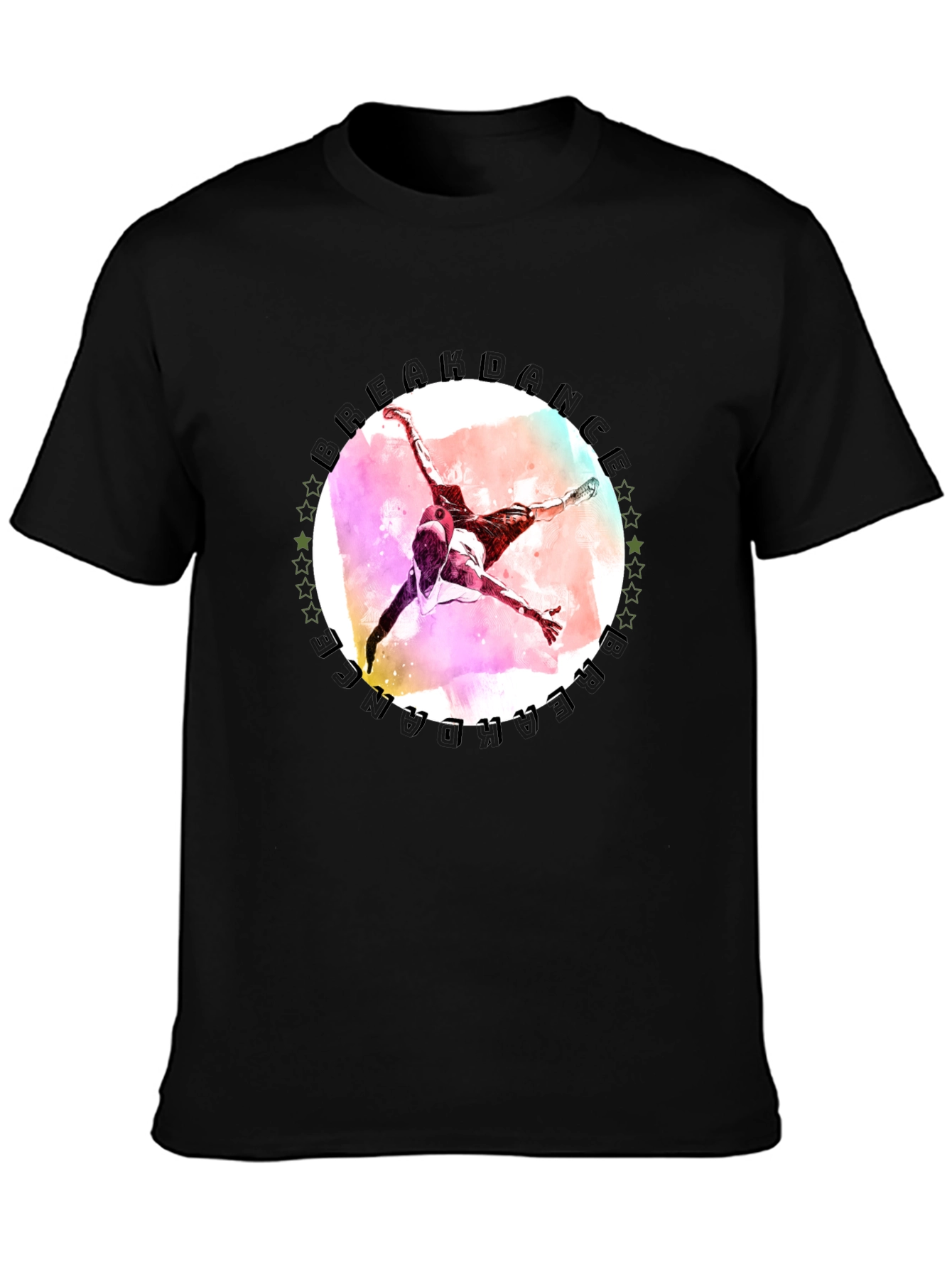 Freedance Graphic Tee - Artistic Mens Black T-Shirt