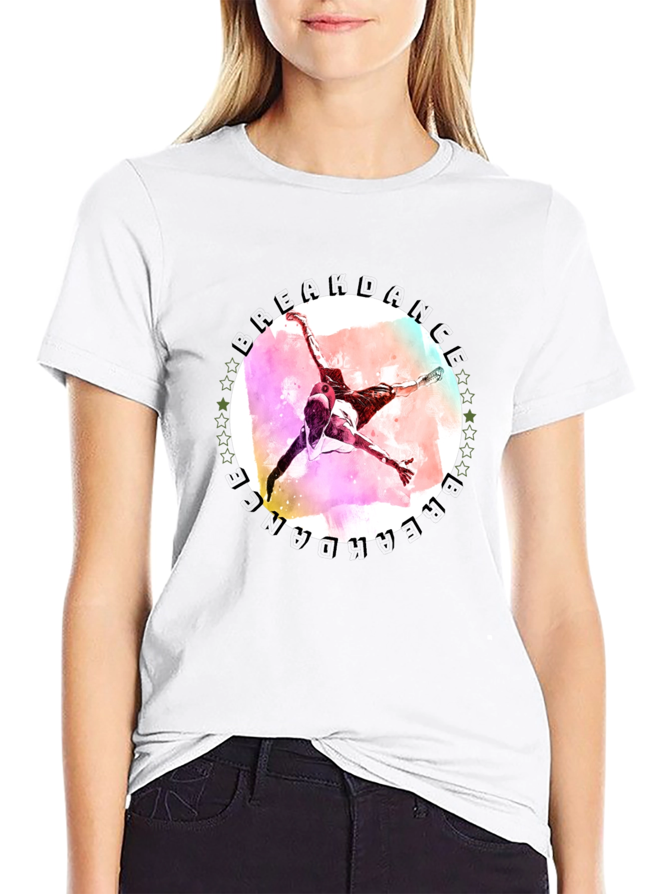 Freedance Graphic Tee - Artistic Mens Black T-Shirt