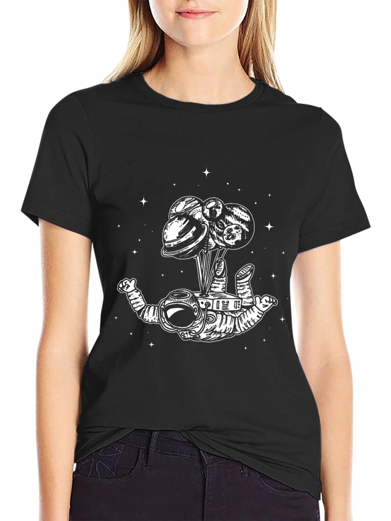 Astronaut Planets T-Shirt - Mens Graphic Tee