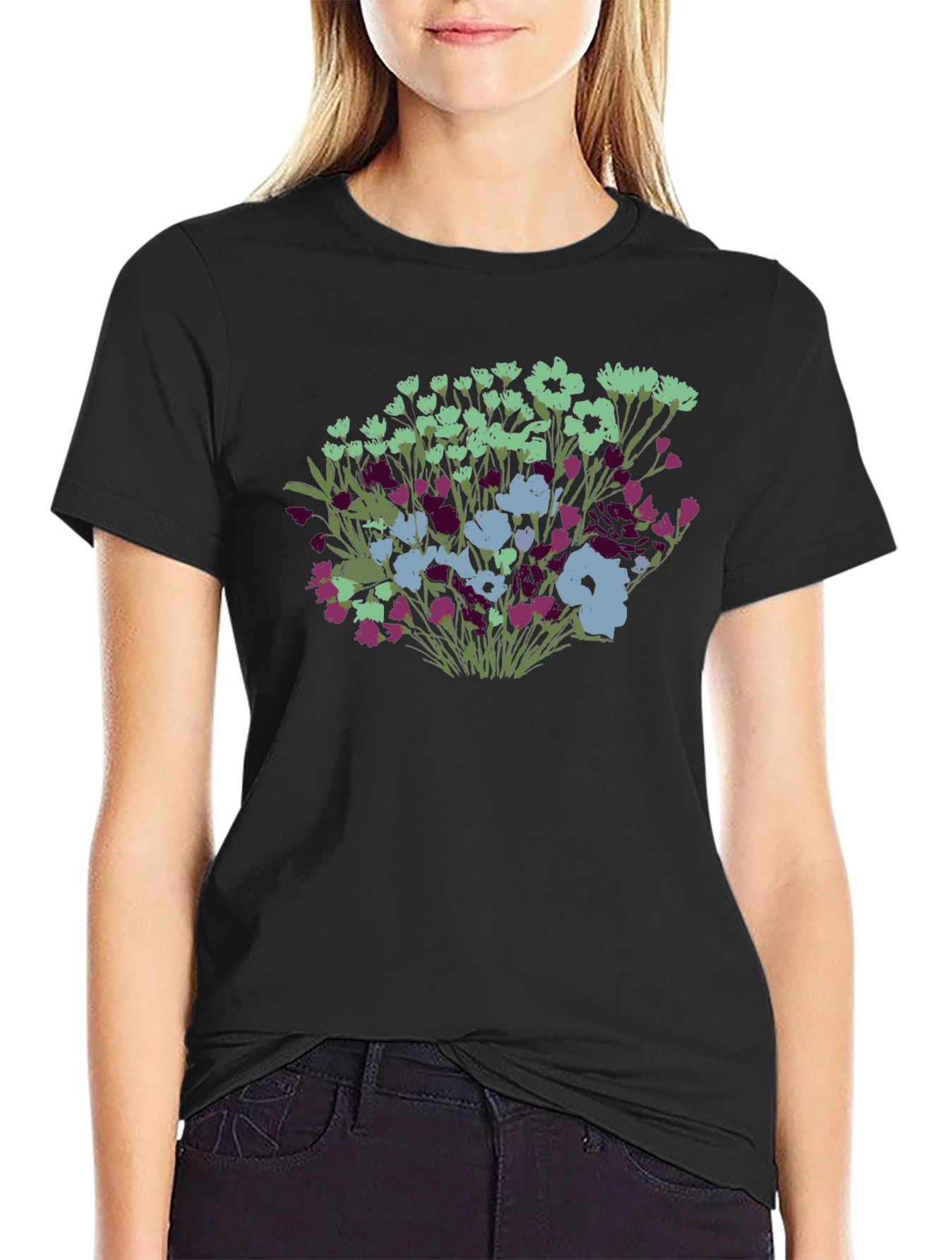 Floral Print T-Shirt - Stylish Casual Tee