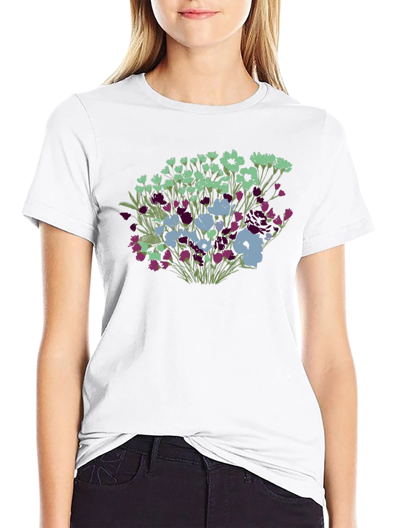 Floral Print T-Shirt - Stylish Casual Tee