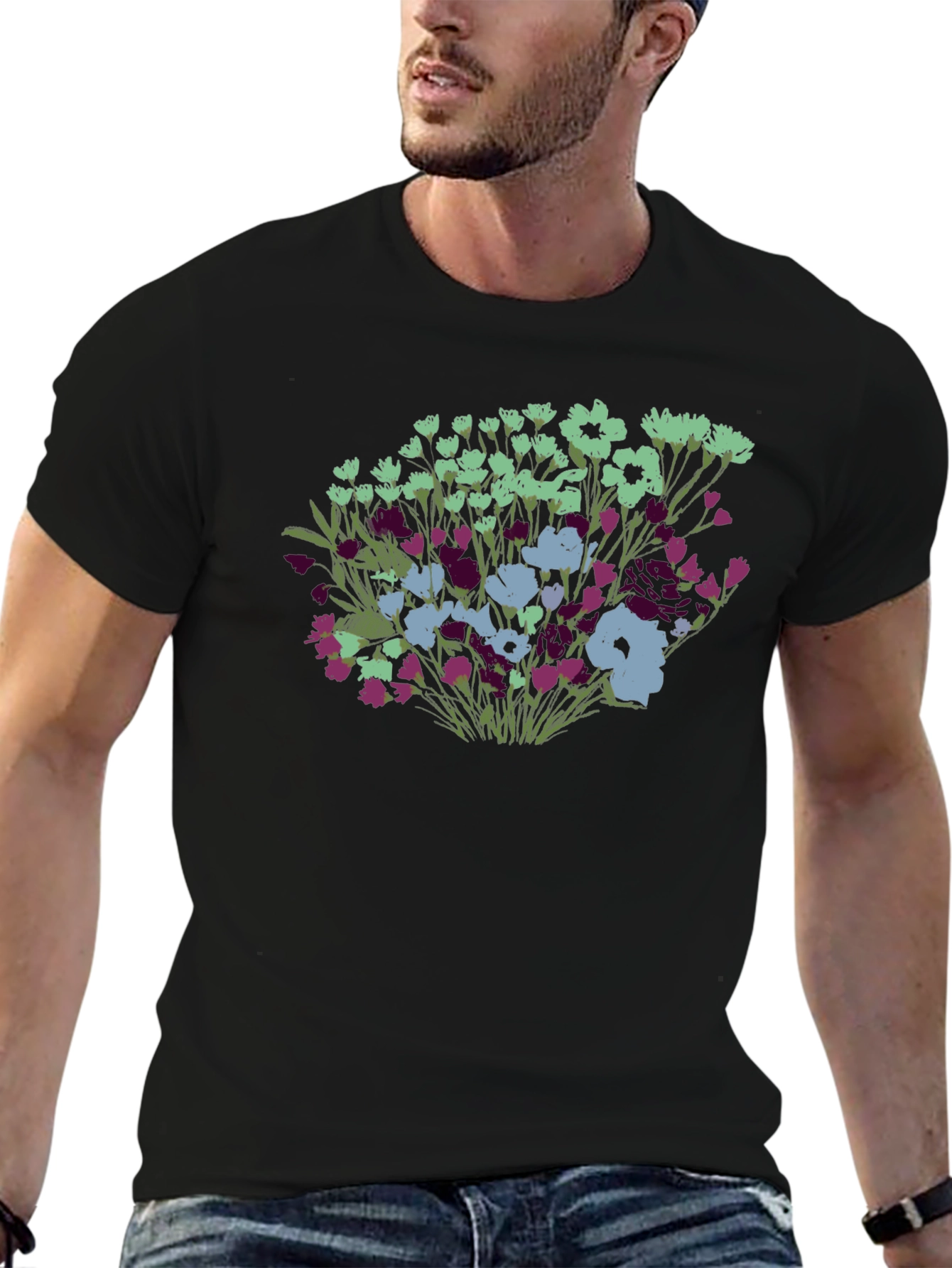 Floral Print T-Shirt - Stylish Casual Tee