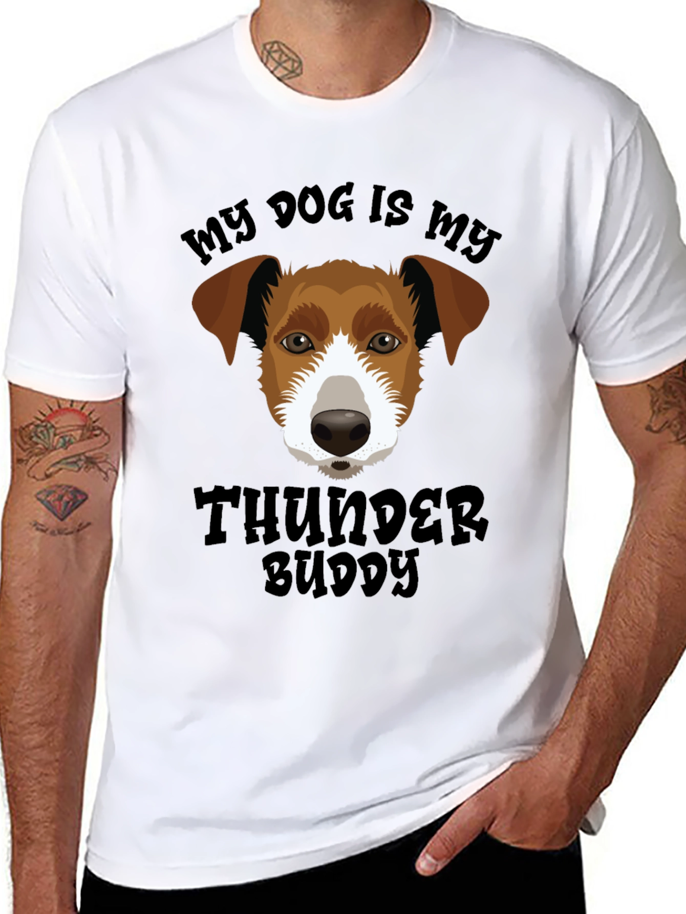 My Dog Is My Thunder Buddy Graphic T-Shirt