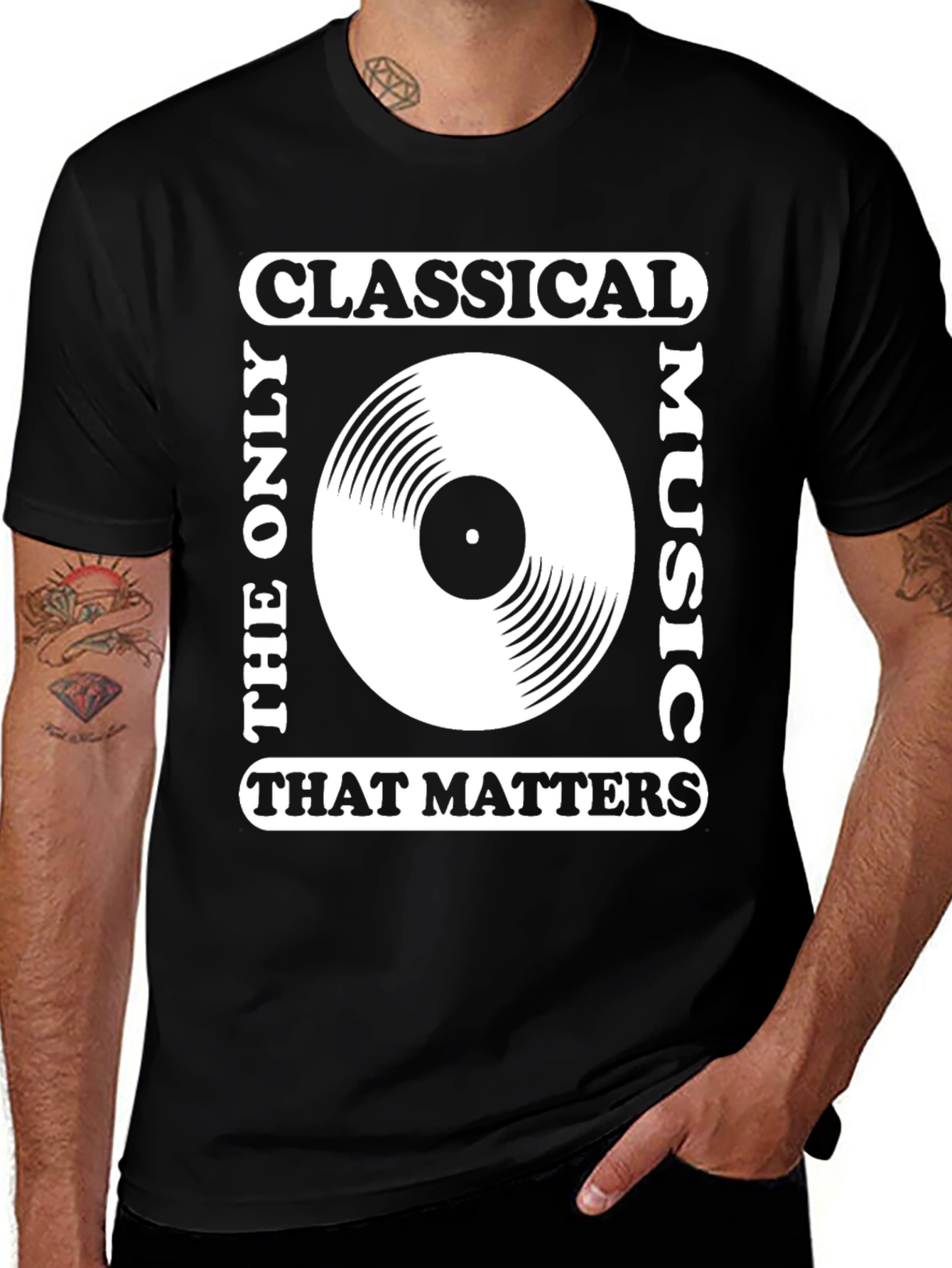 Classical Music Vinyl Record Graphic T-Shirt
