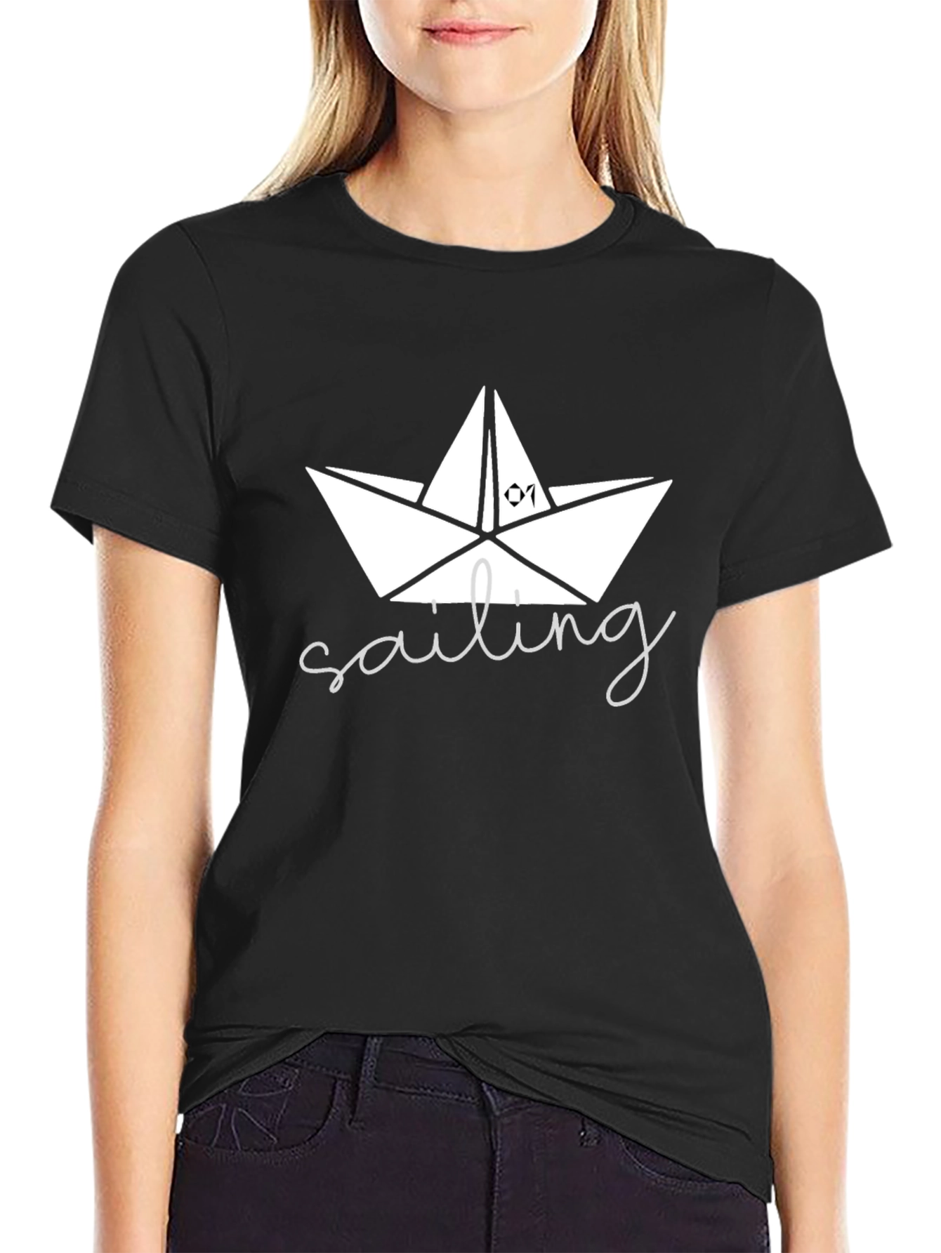 Sailing Paper Boat Graphic Tee