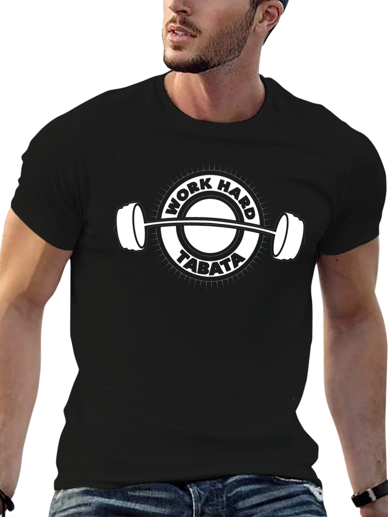 Work Hard Tabata Training Black T-Shirt
