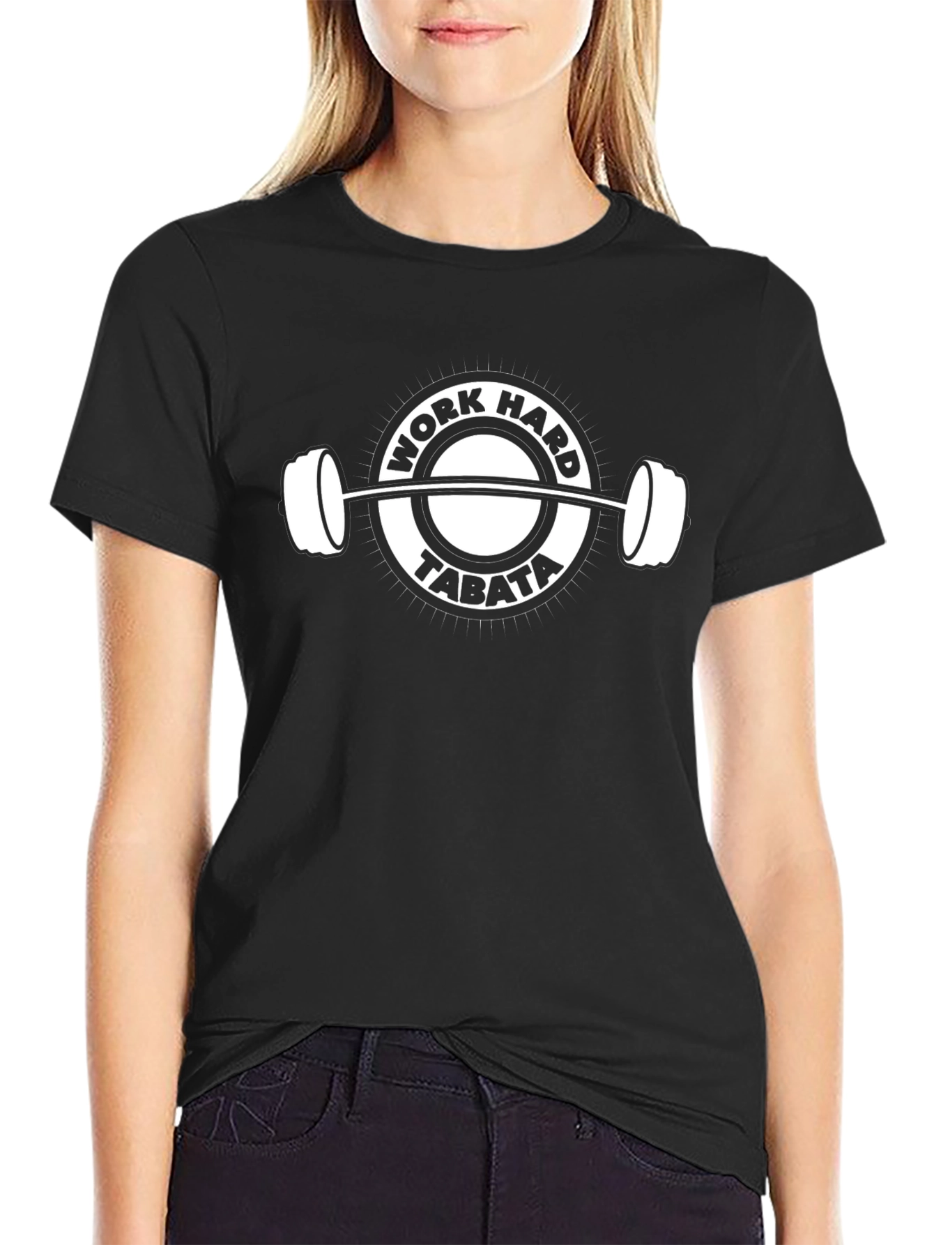 Work Hard Tabata Training Black T-Shirt