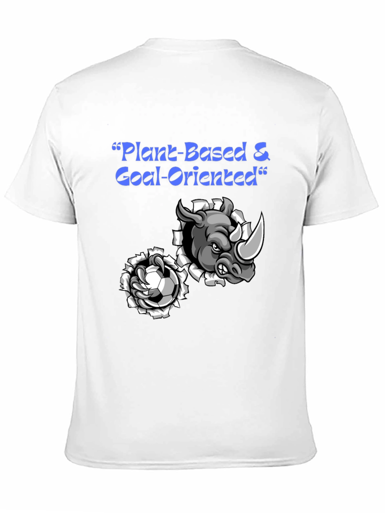 Plant-Based Goal Oriented Rhino Soccer T-Shirt