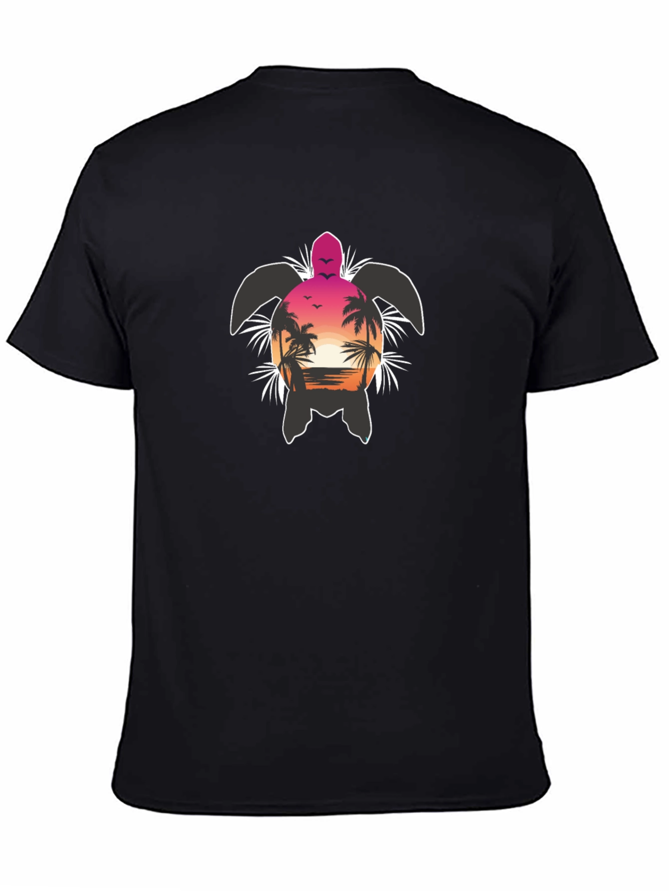 Tropical Turtle Sunset Graphic T-Shirt