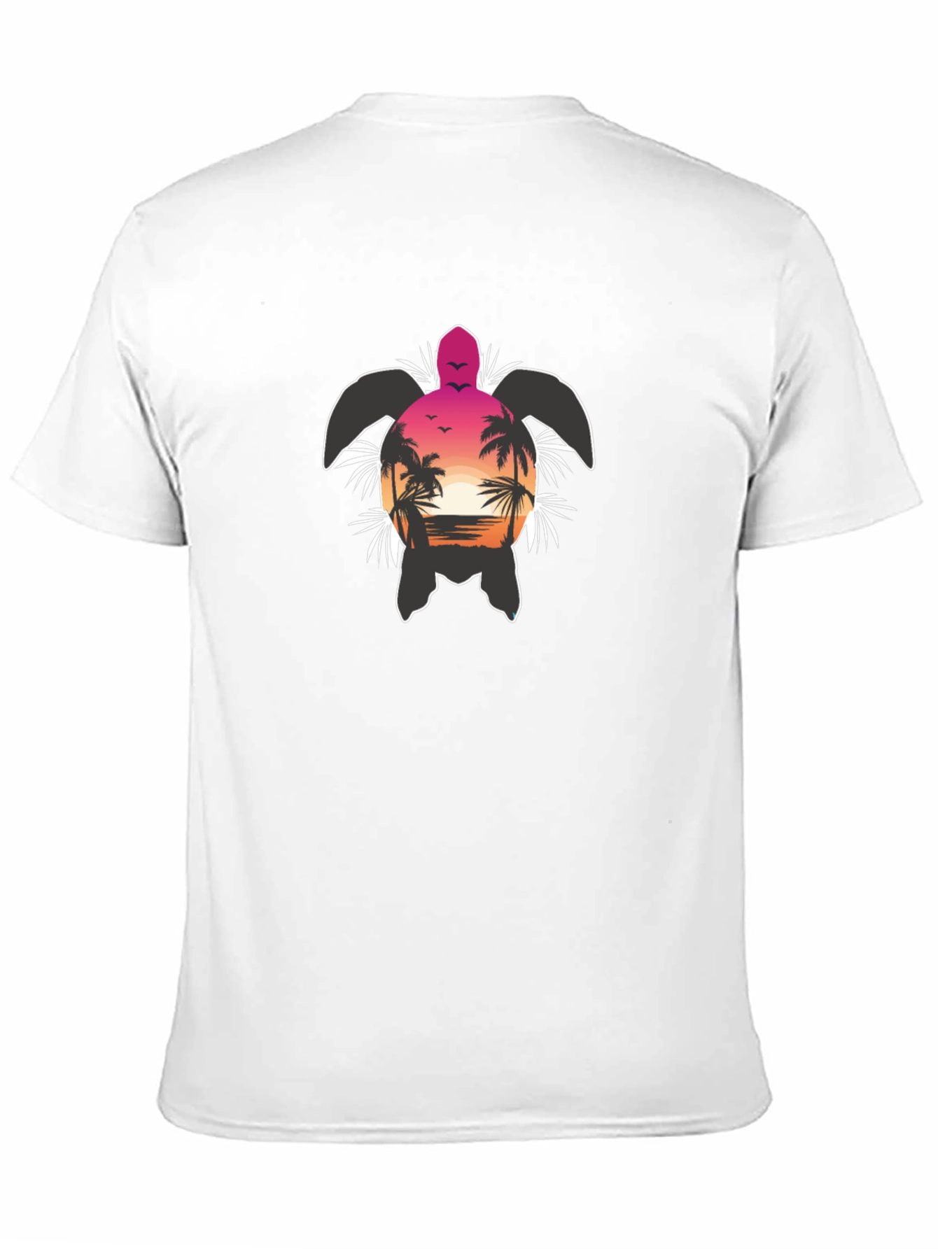 Tropical Turtle Sunset Graphic T-Shirt
