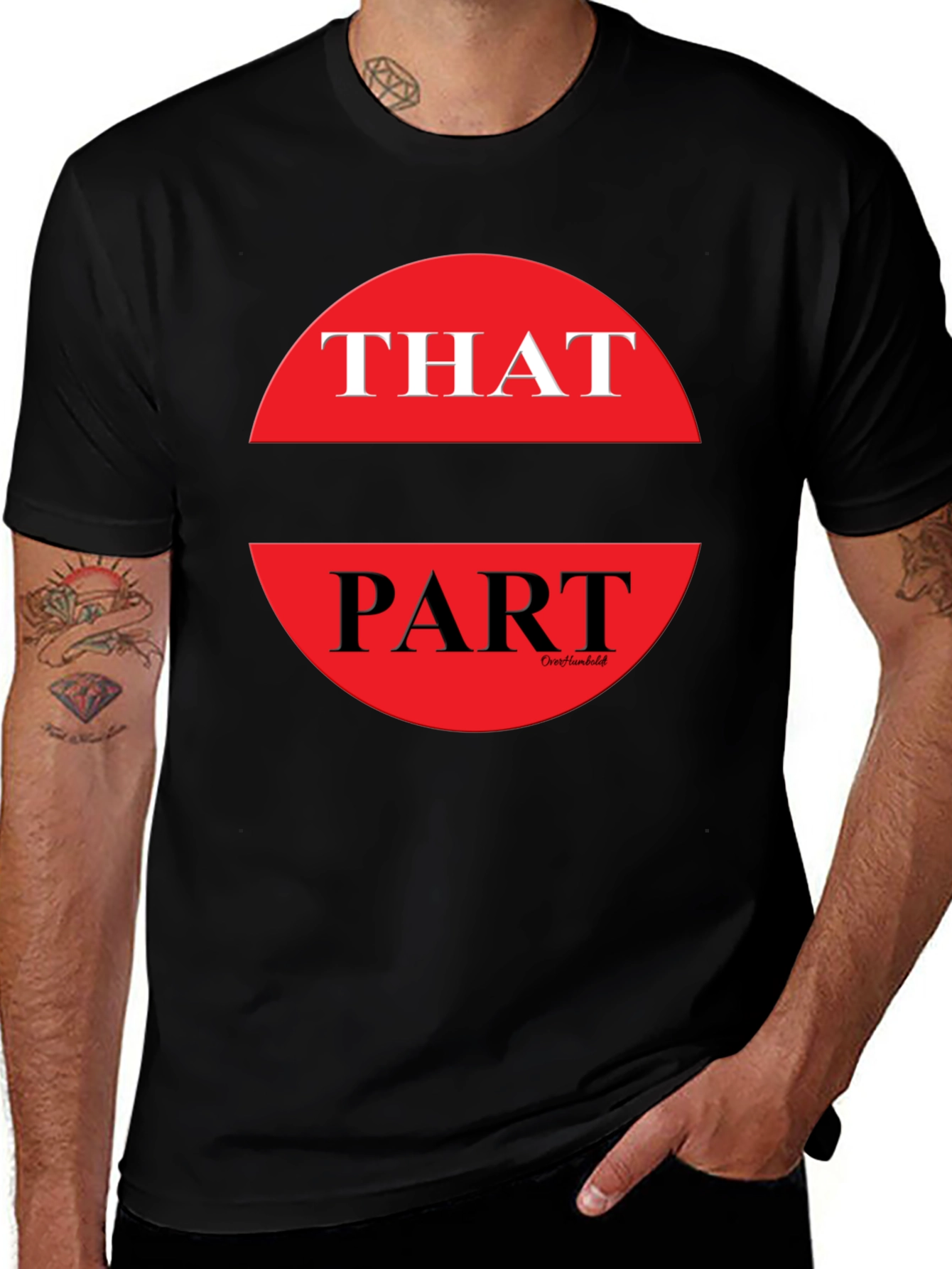That Part Graphic Tee - Black Crew Neck T-Shirt