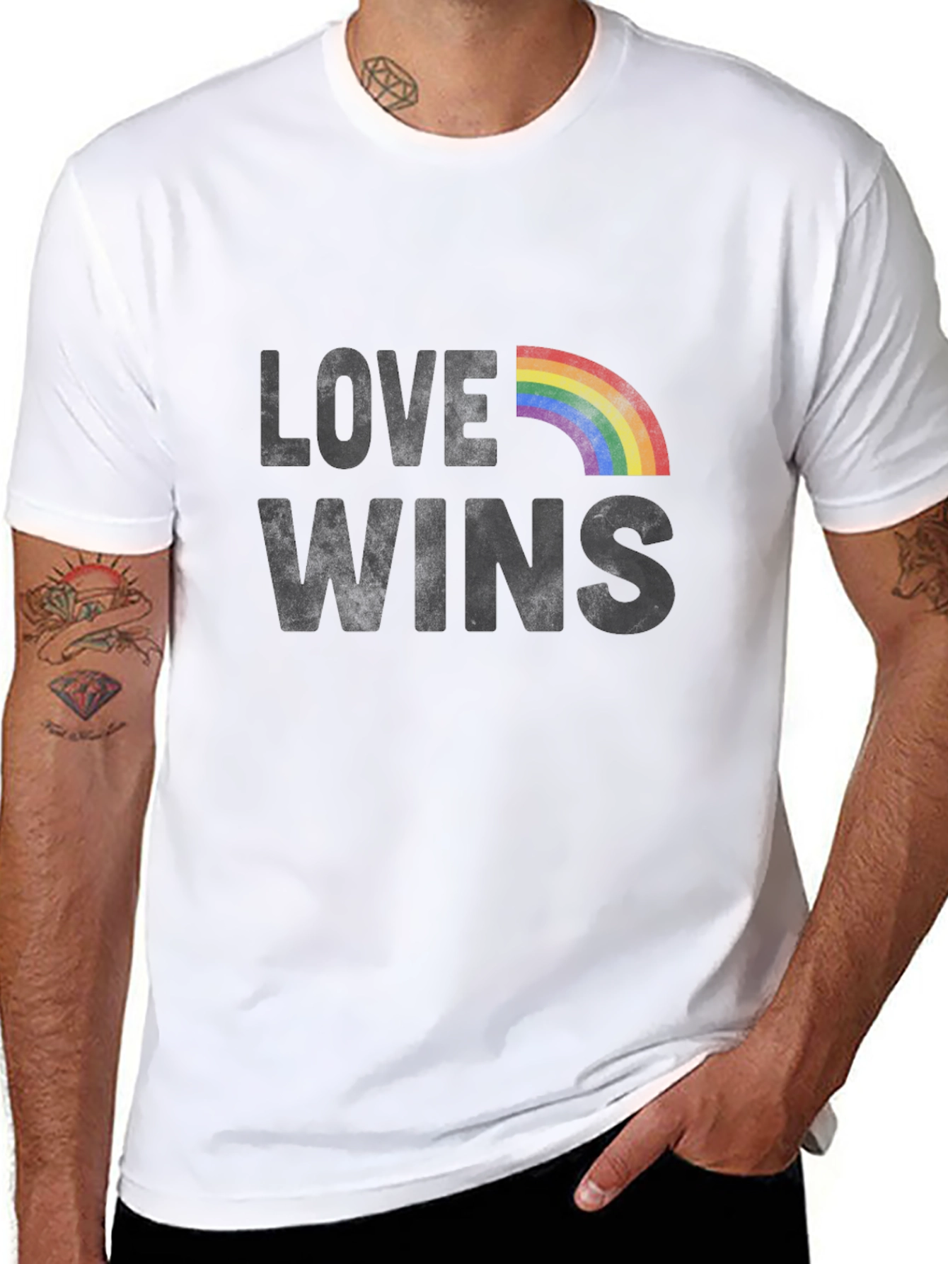 Love Wins LGBTQ+ Rainbow Pride T-Shirt