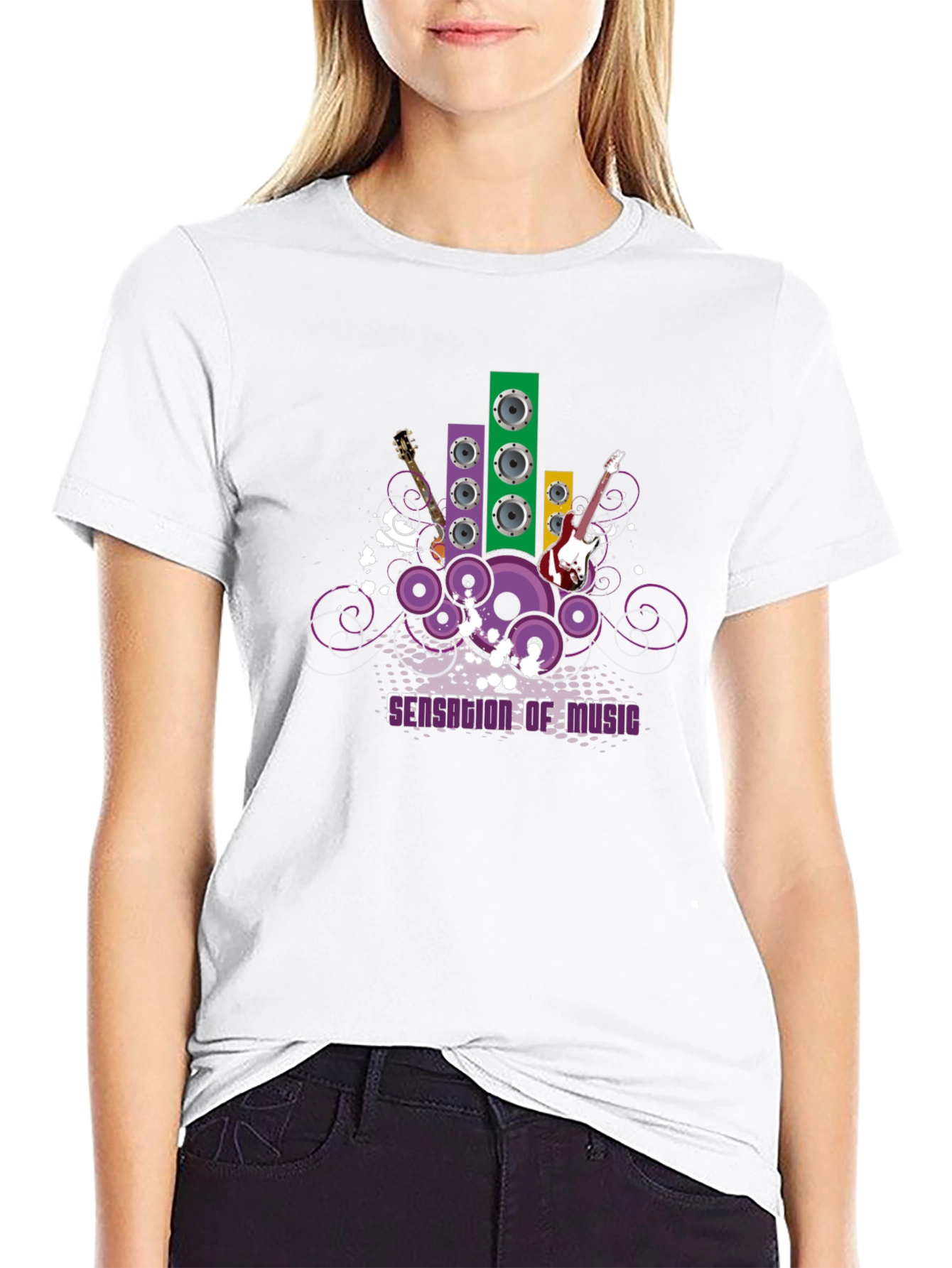 Music Lovers Graphic Tee - Black