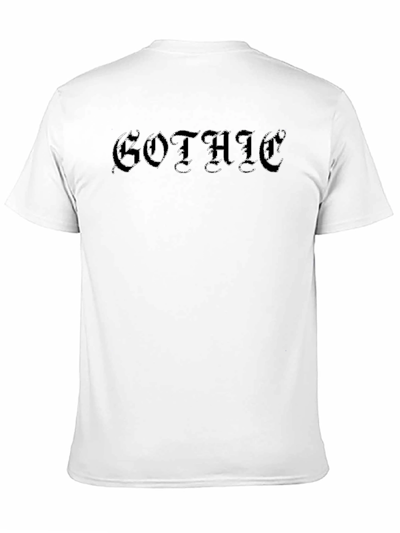 Gothic Text Black Cotton Graphic Tee
