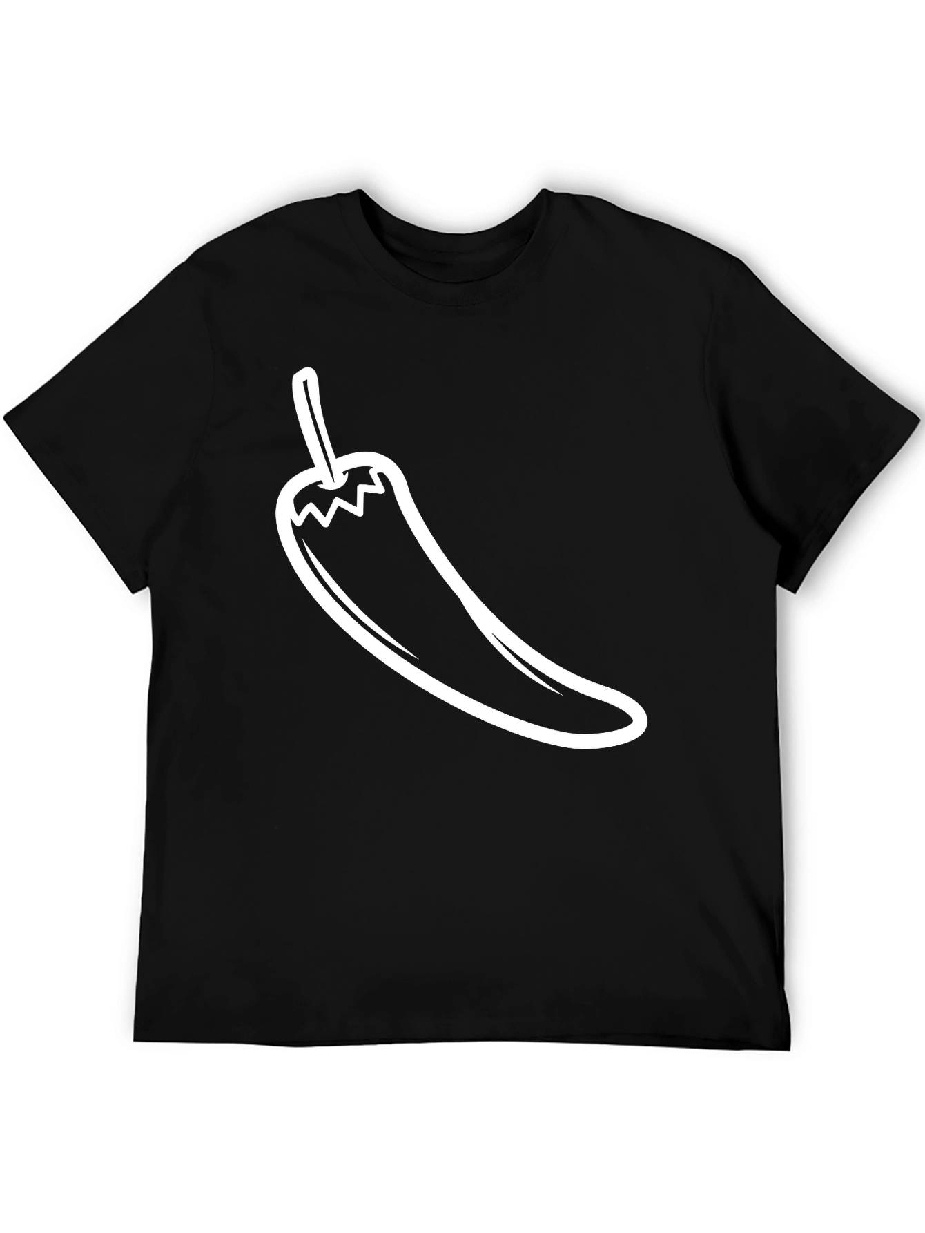 Chili Pepper Graphic Black T-Shirt
