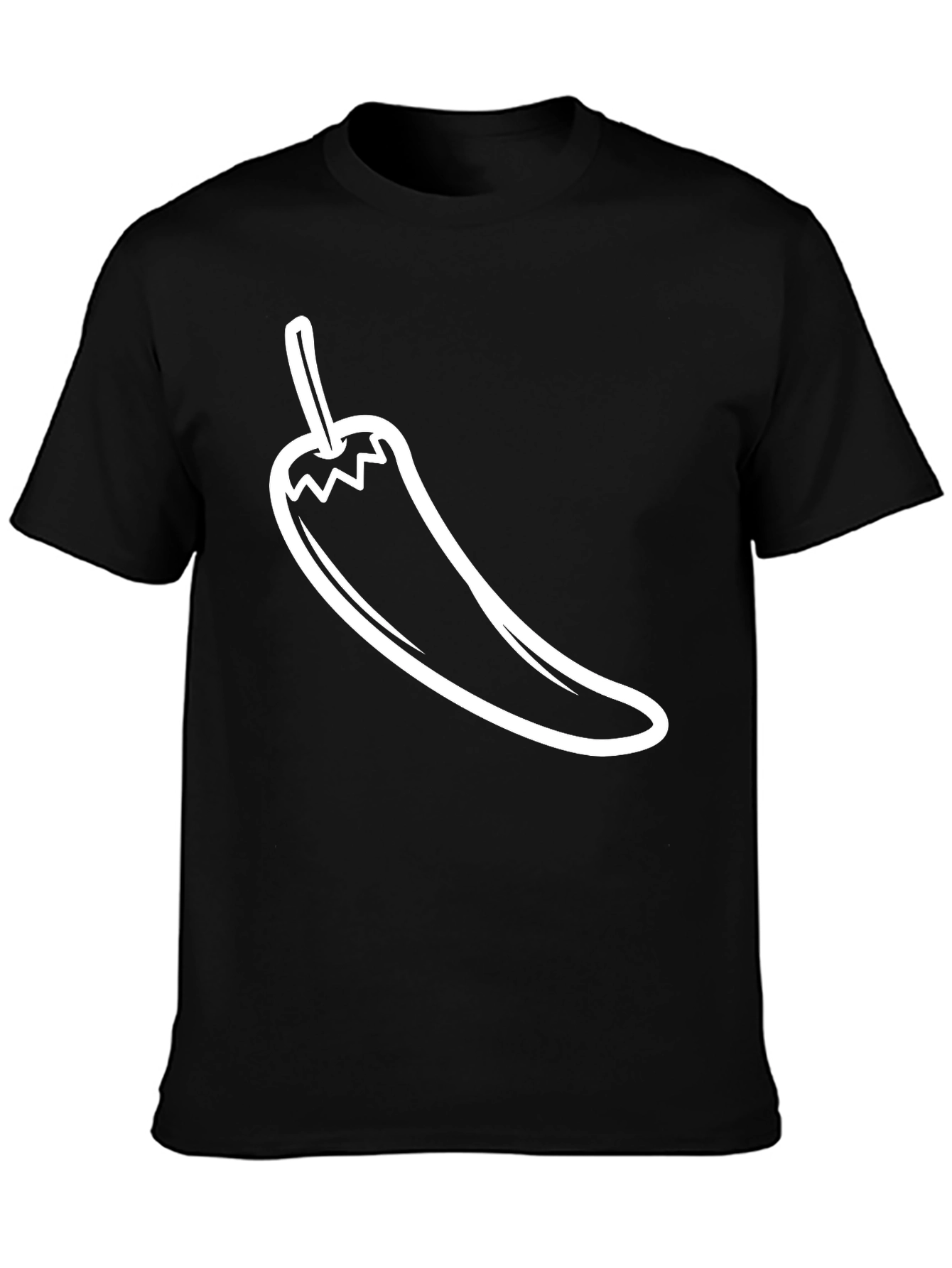Chili Pepper Graphic Black T-Shirt