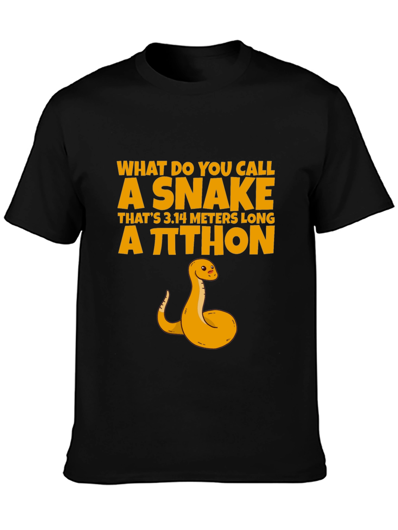 Pi-thon Snake Pun T-Shirt - Funny Math Tee