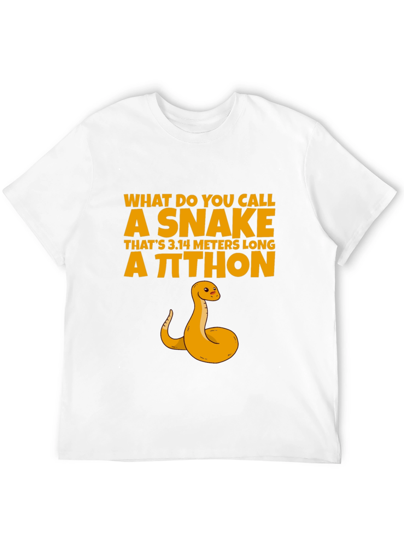 Pi-thon Snake Pun T-Shirt - Funny Math Tee