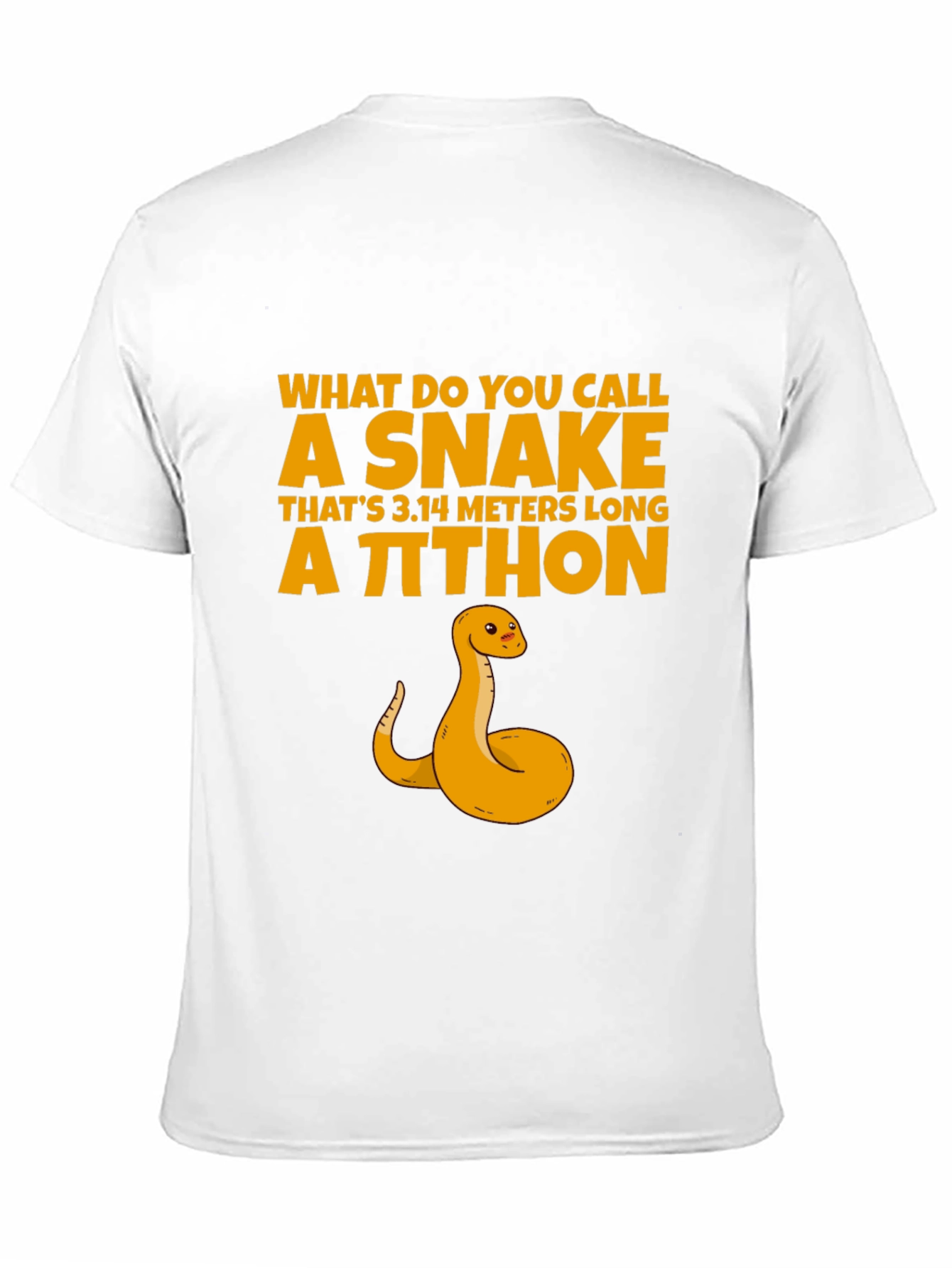 Pi-thon Snake Pun T-Shirt - Funny Math Tee