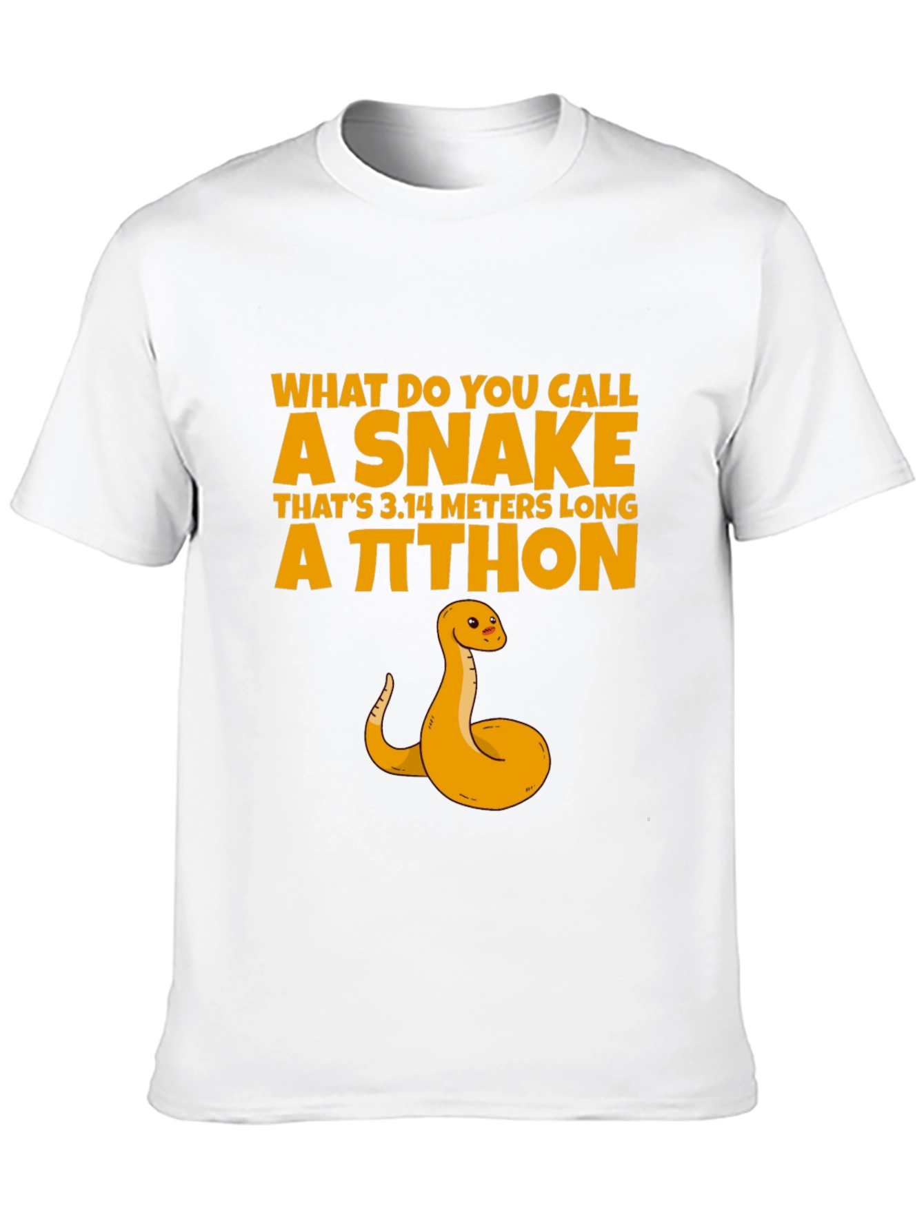 Pi-thon Snake Pun T-Shirt - Funny Math Tee