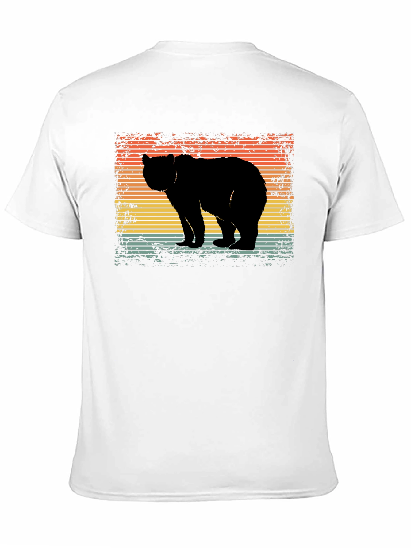 Retro Bear Silhouette Graphic T-Shirt