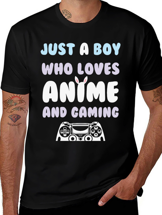 Boys Anime & Gaming T-Shirt - Just a Boy Who Loves