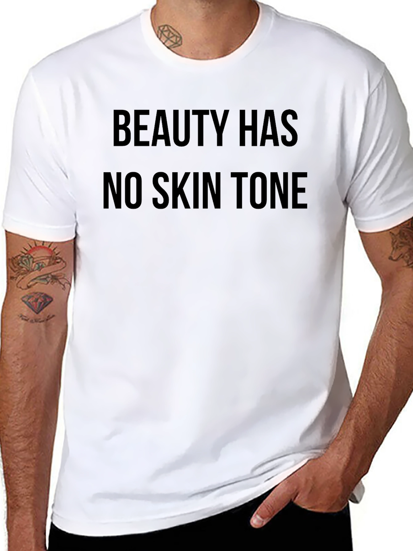Beauty Has No Skin Tone Black T-Shirt