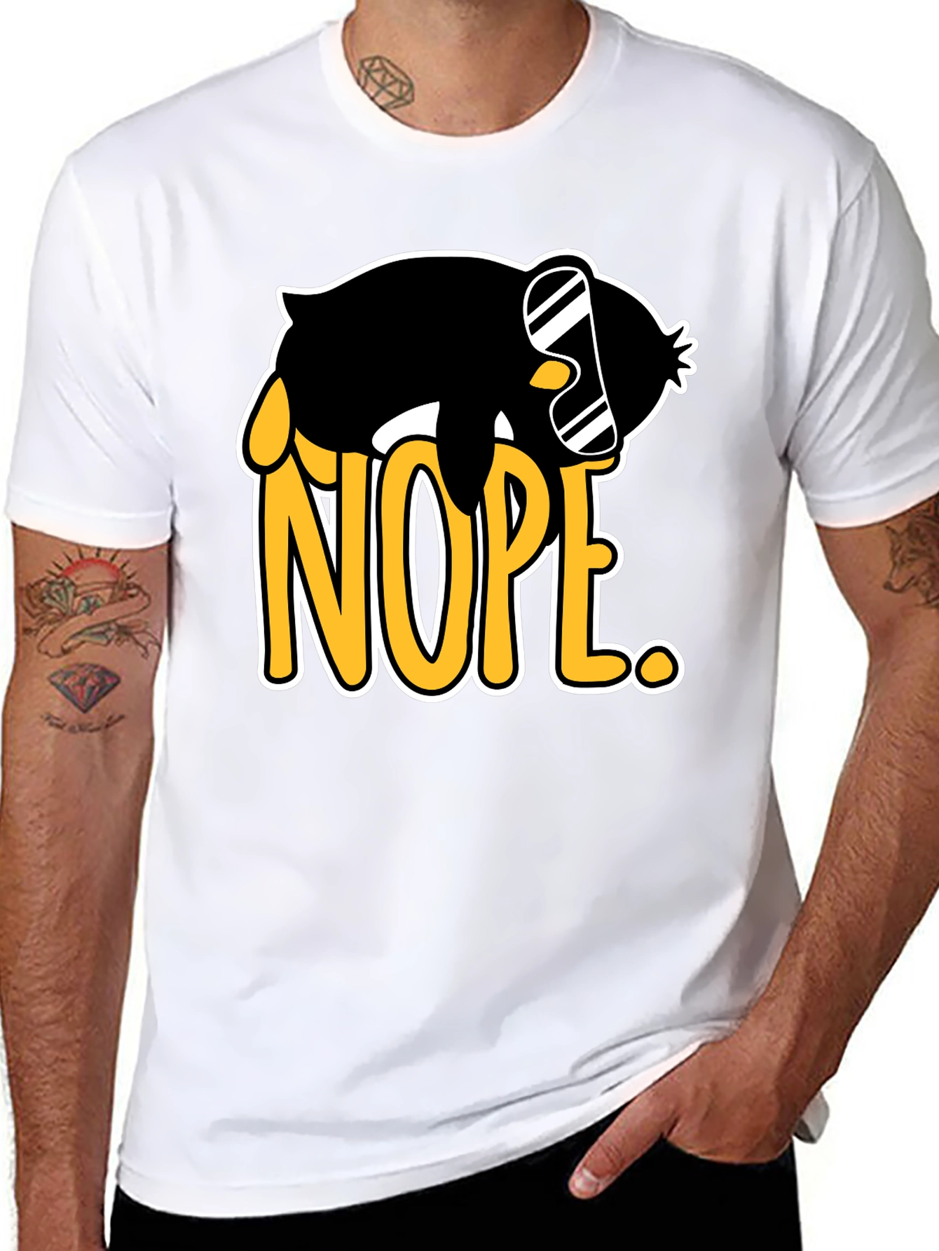 Penguin Nope T-Shirt: Cool & Comfy Cotton Tee