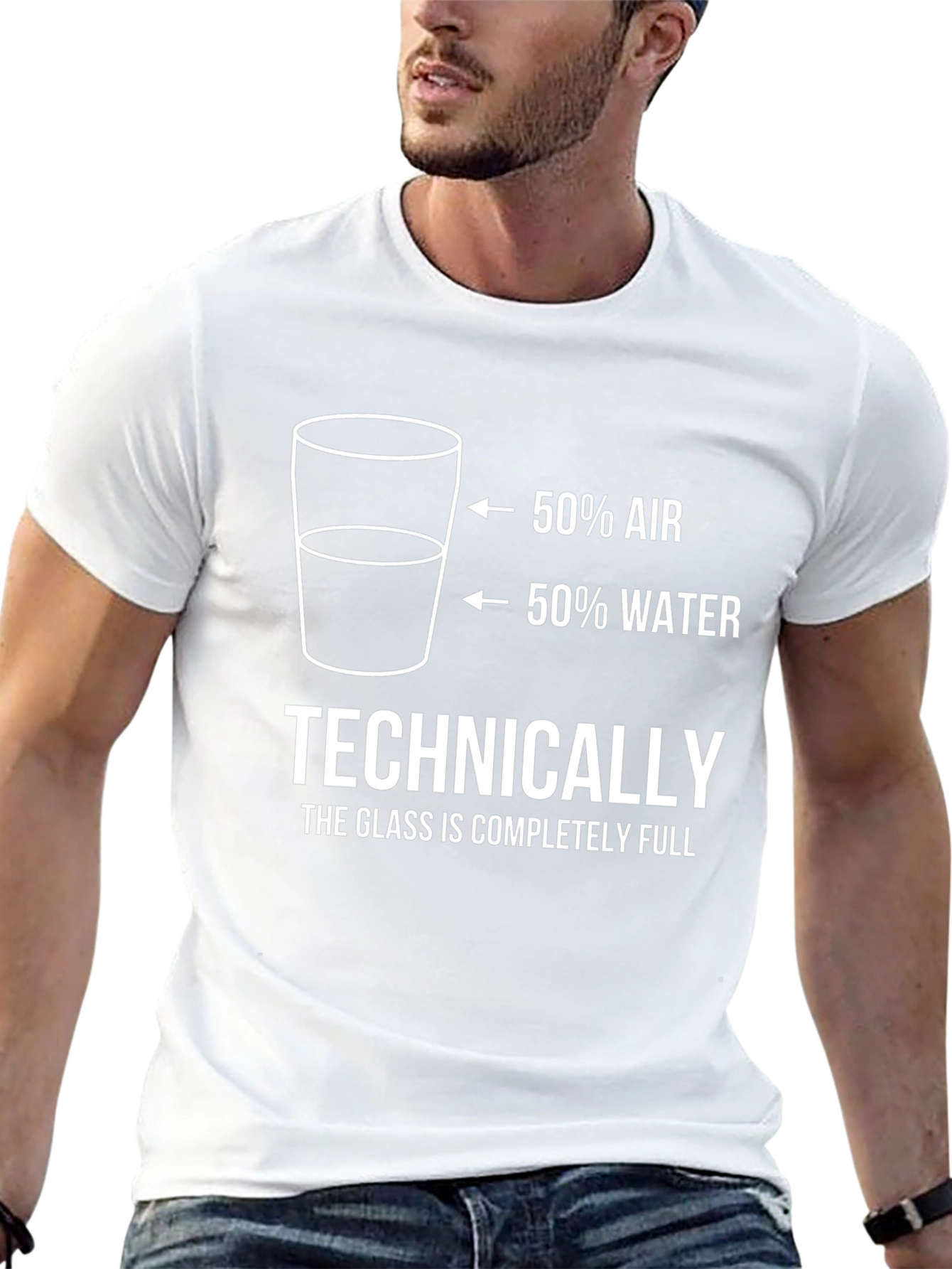 Technically Full T-Shirt - Humorous Graphic Tee