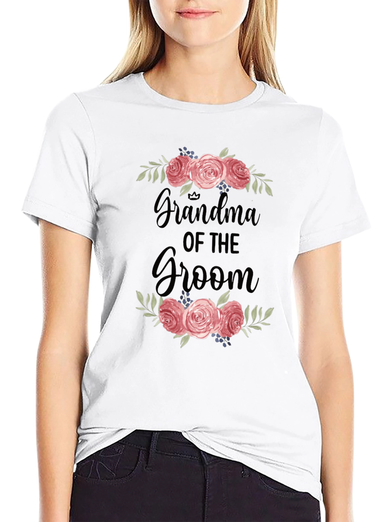 Grandma of the Groom Floral Graphic Tee