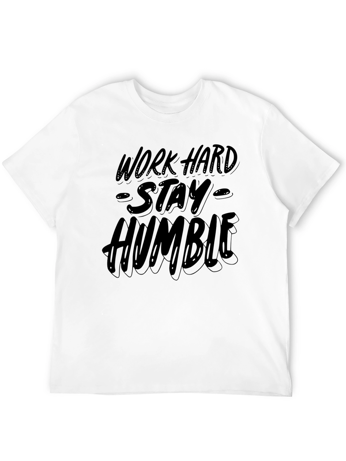 Work Hard Stay Humble Black Graphic Tee