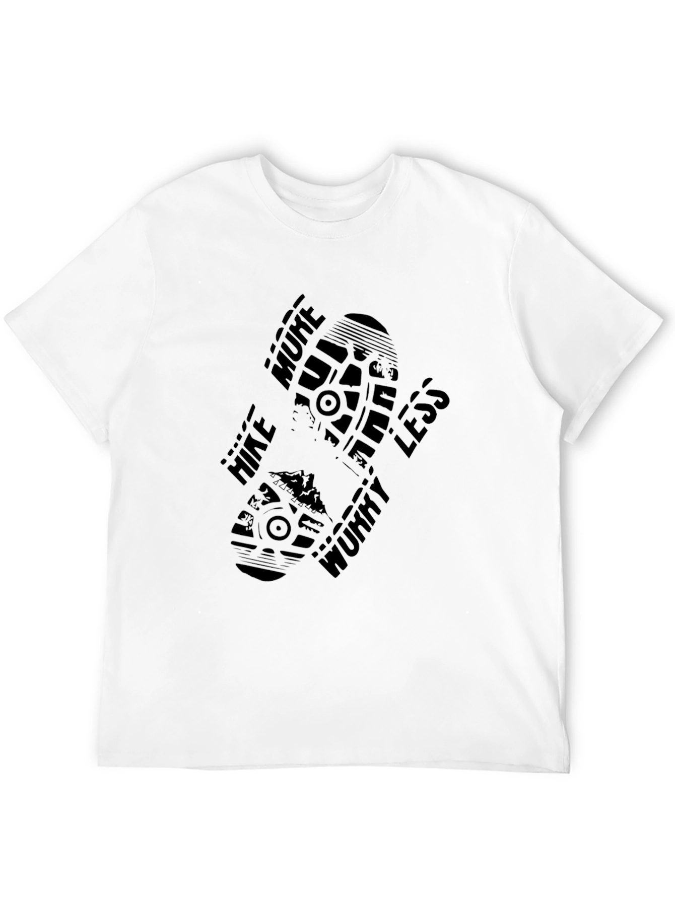 Hike More Worry Less Black Graphic Tee