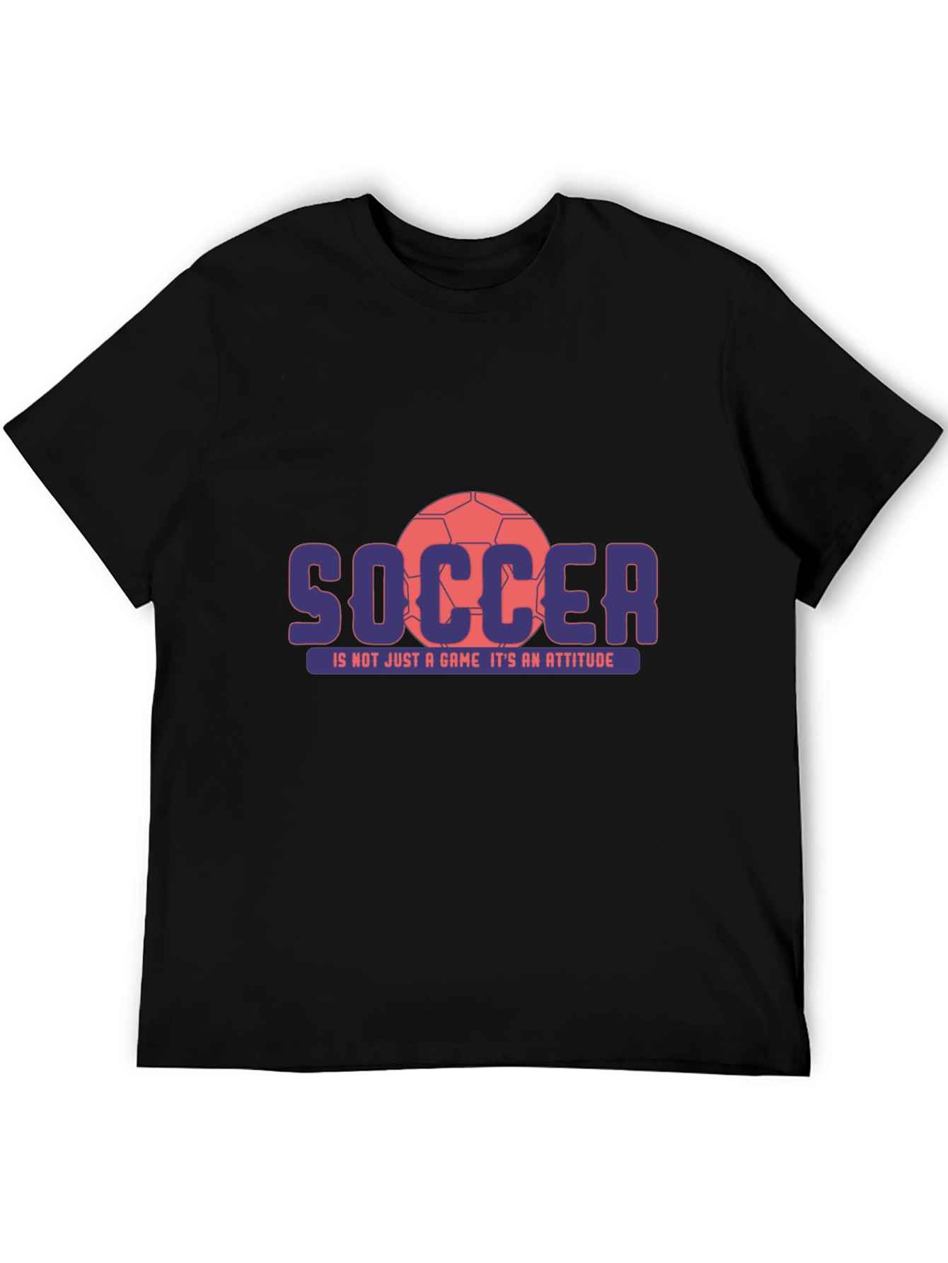 Soccer Attitude T-Shirt - Black Graphic Tee