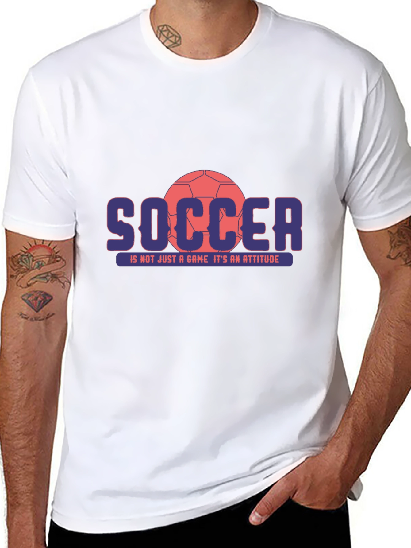 Soccer Attitude T-Shirt - Black Graphic Tee