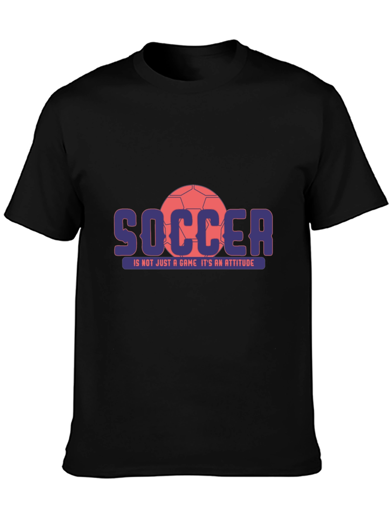 Soccer Attitude T-Shirt - Black Graphic Tee