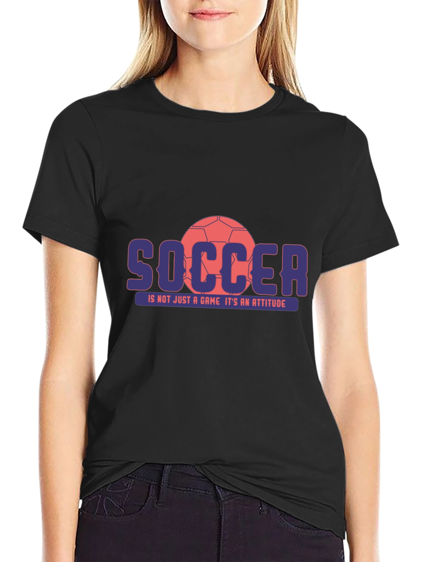 Soccer Attitude T-Shirt - Black Graphic Tee