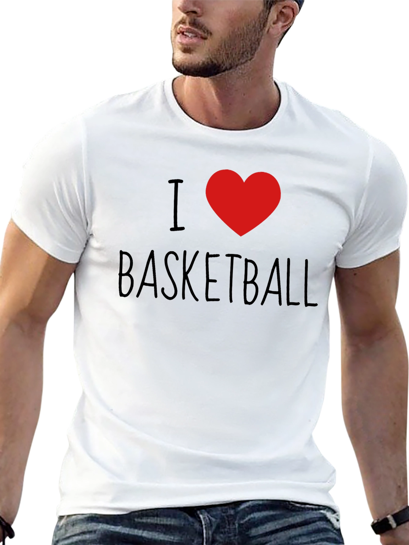 I Heart Basketball Black T-Shirt