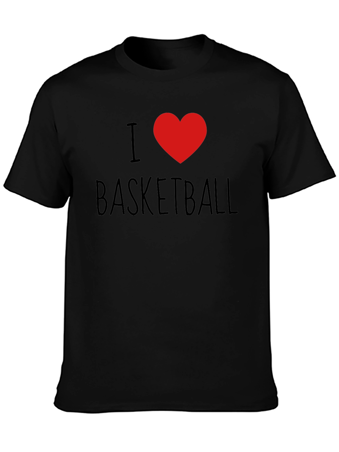 I Heart Basketball Black T-Shirt