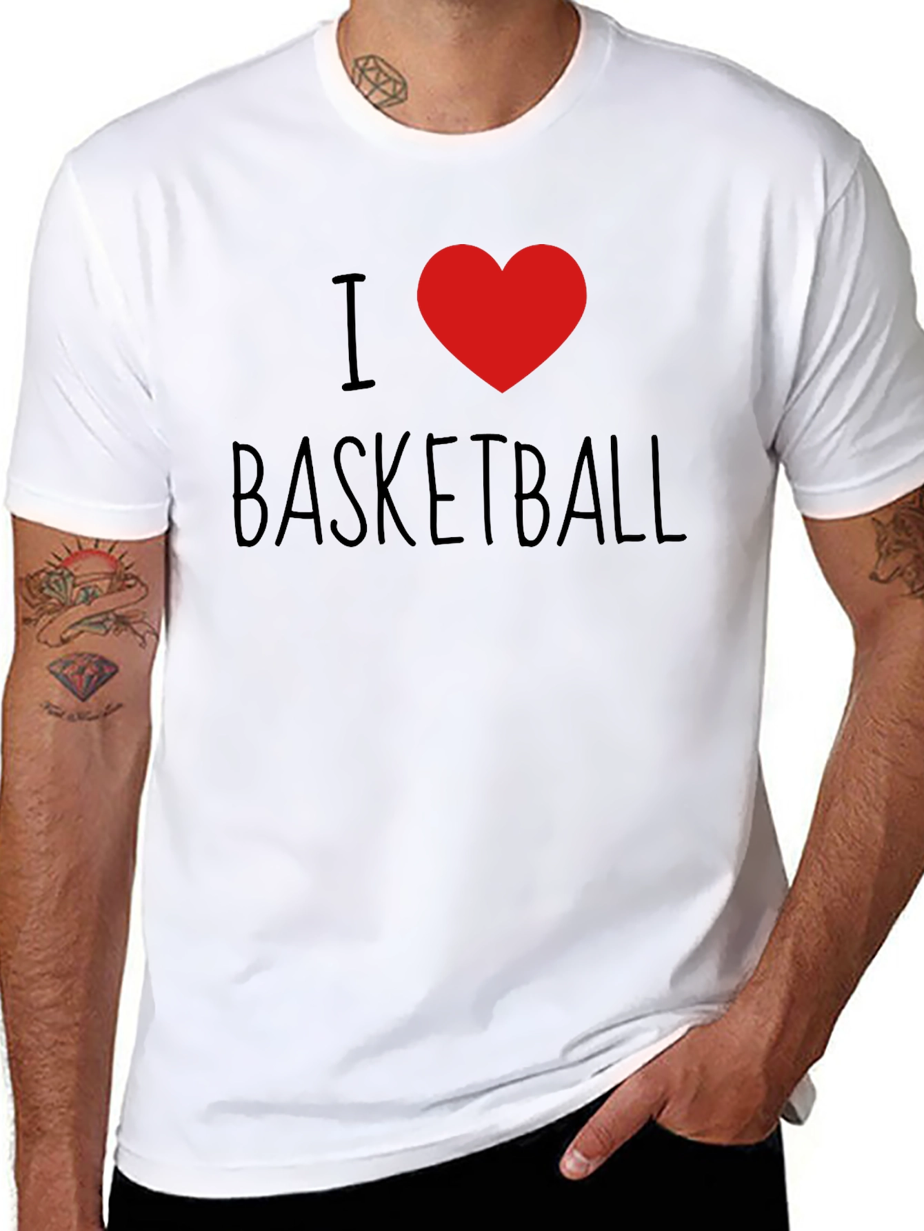 I Heart Basketball Black T-Shirt