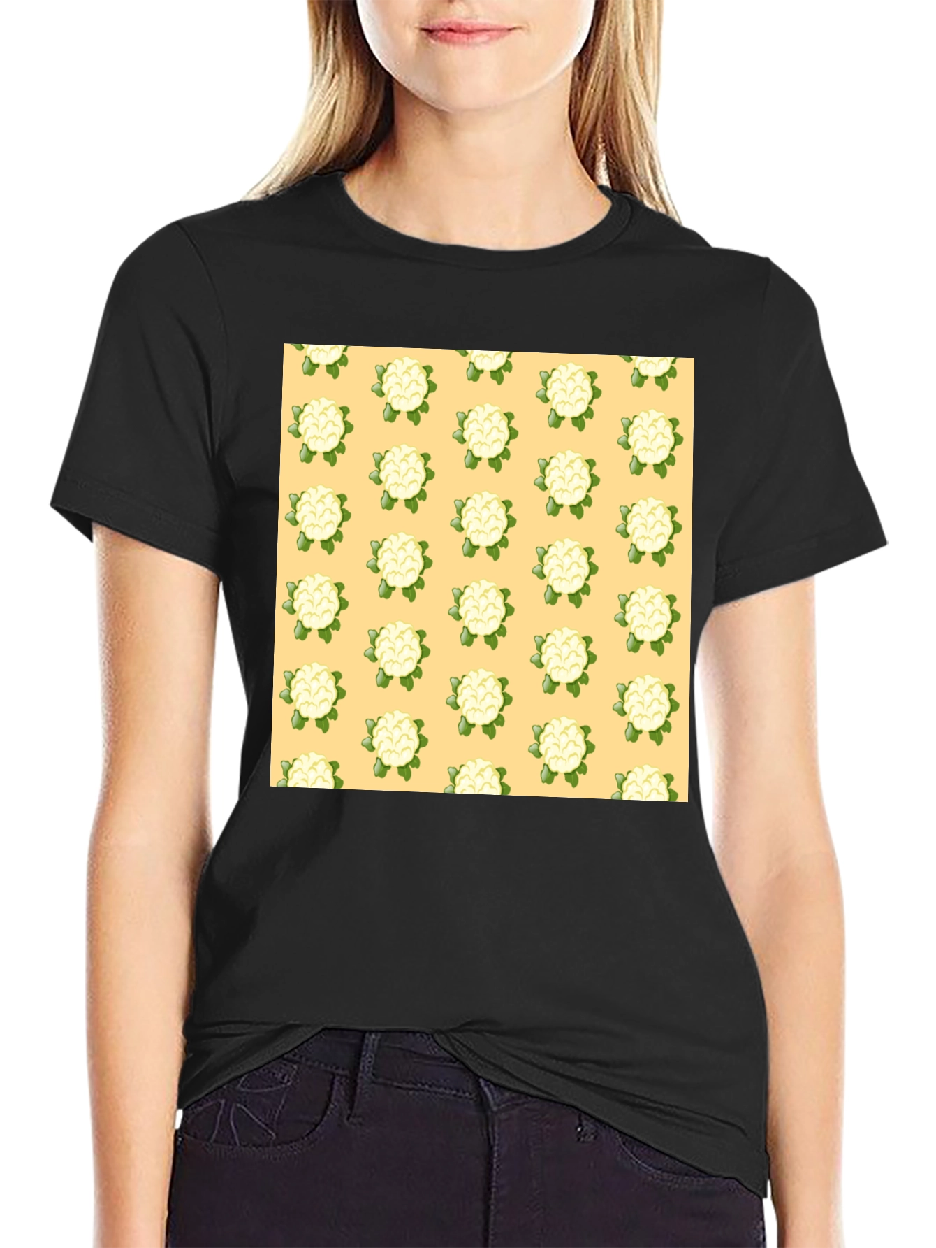Cauliflower Pattern T-Shirt - Quirky Mens Tee