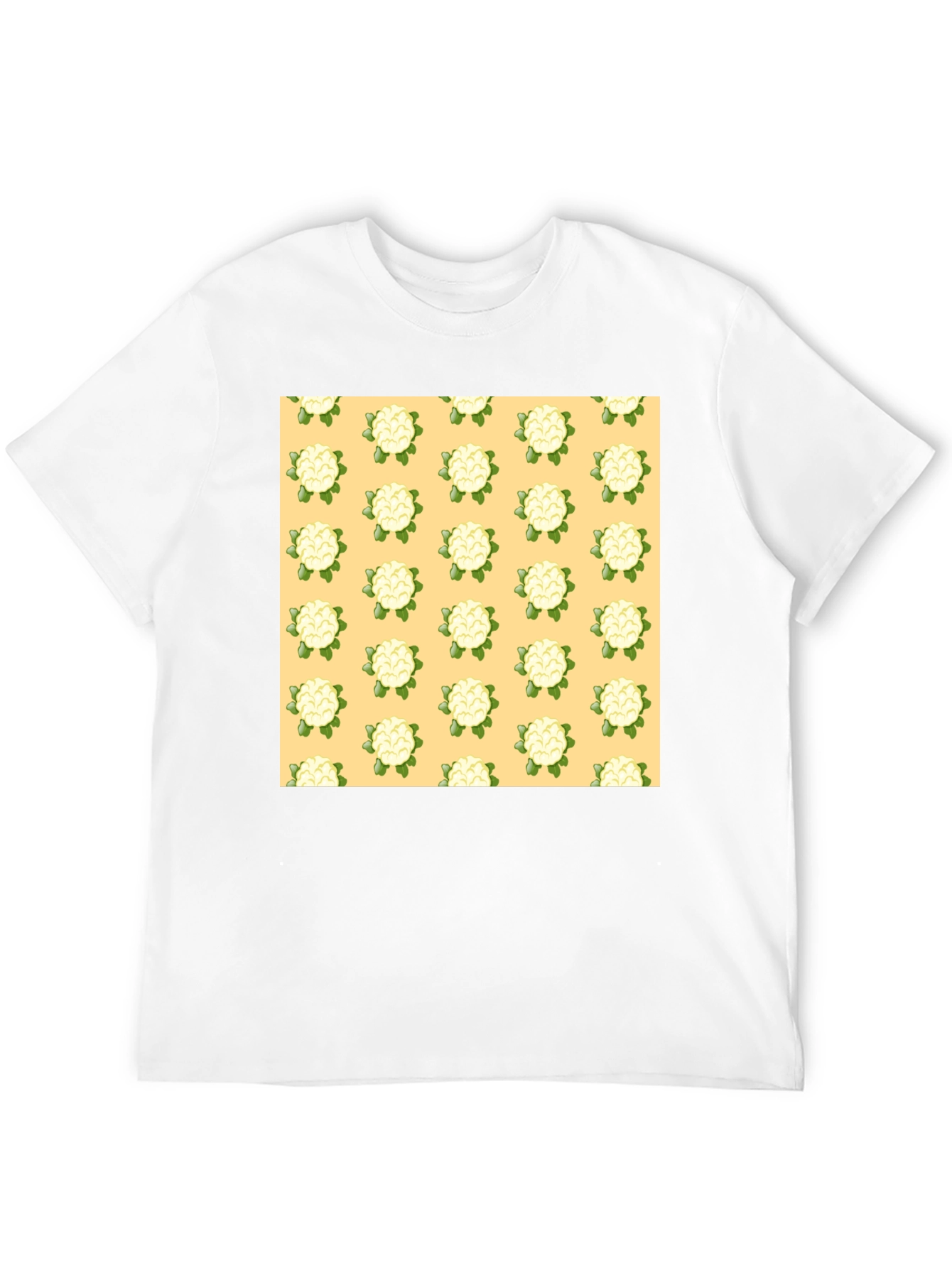 Cauliflower Pattern T-Shirt - Quirky Mens Tee