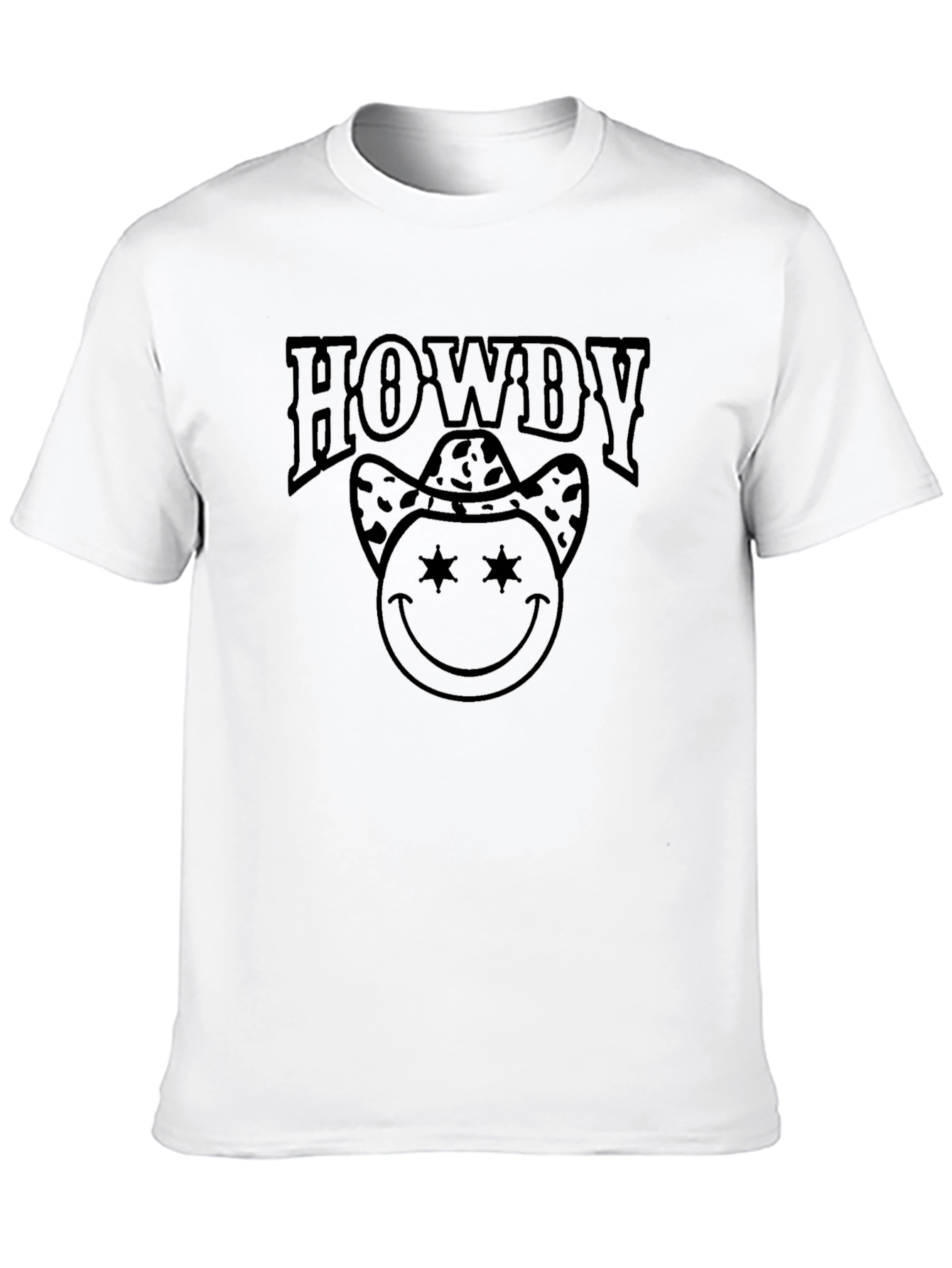 Howdy Cowboy Smiley Face Graphic Tee