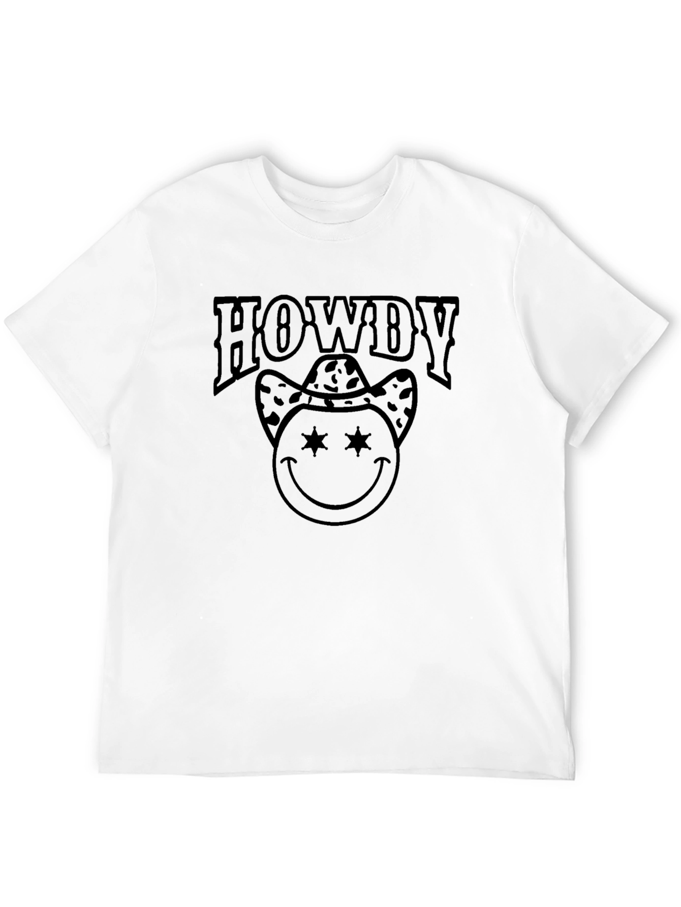 Howdy Cowboy Smiley Face Graphic Tee