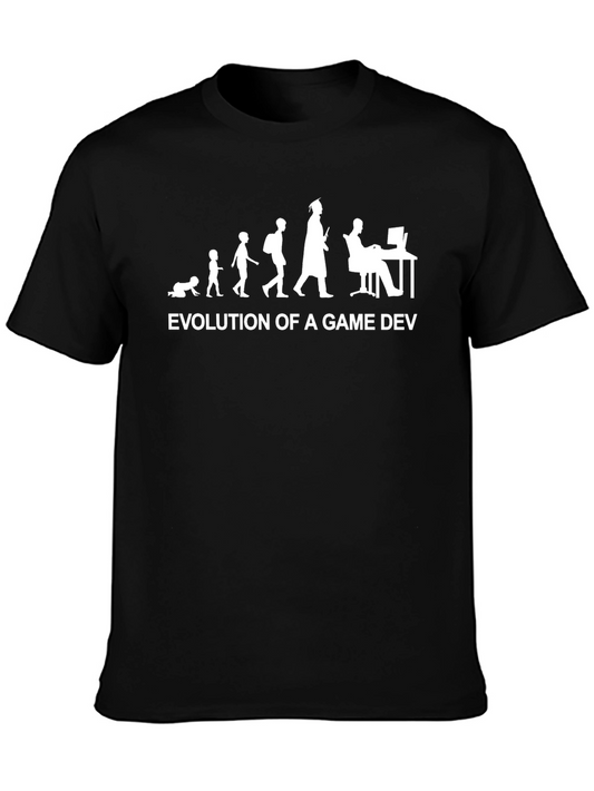 Evolution of a Game Dev T-Shirt - Black Cotton Tee