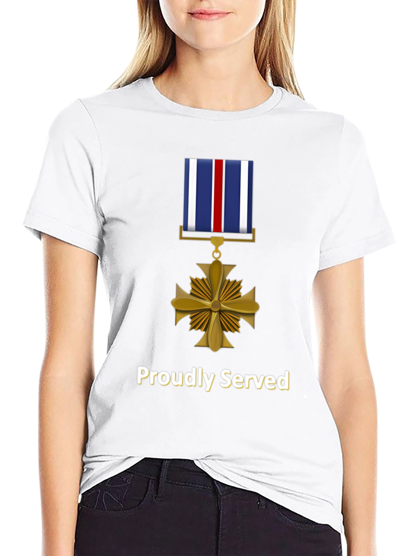 Proudly Served Military Medal T-Shirt