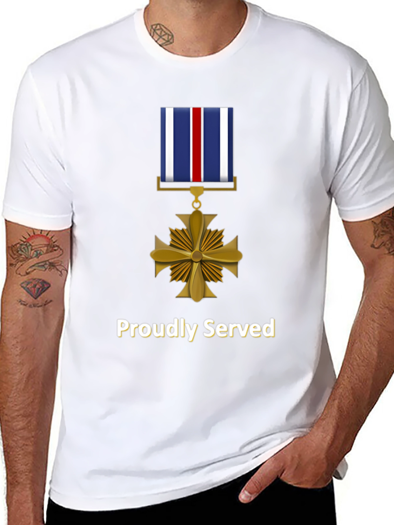 Proudly Served Military Medal T-Shirt