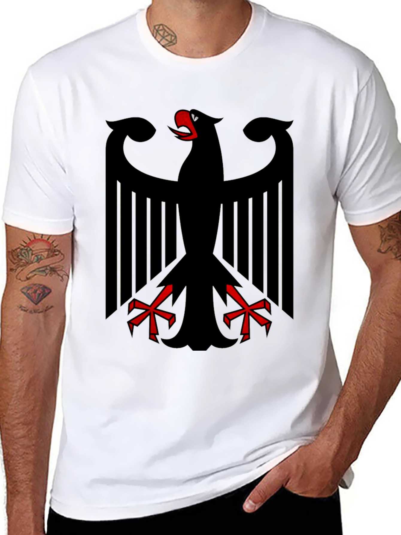 German Eagle Graphic Tee - Black