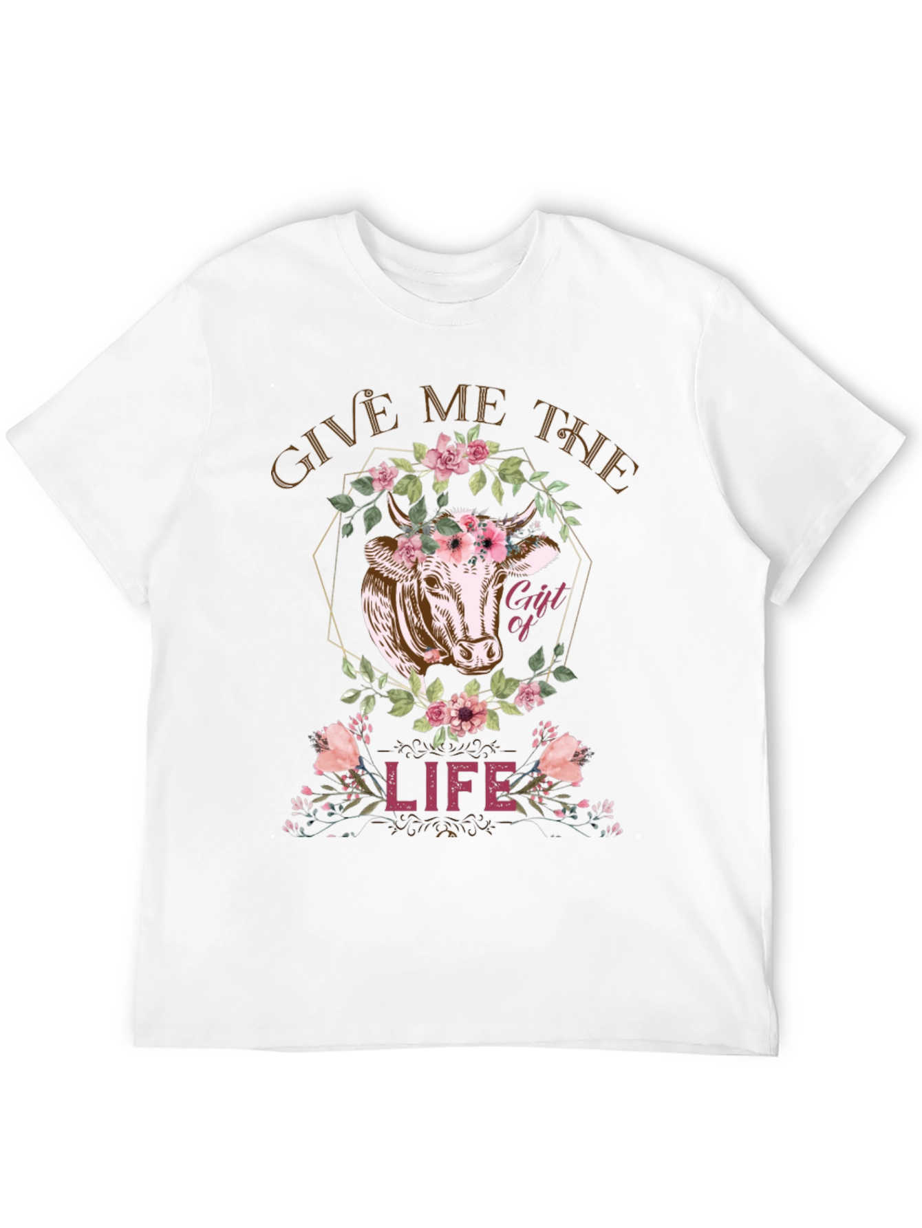 Cow Gift of Life Graphic Tee - Black
