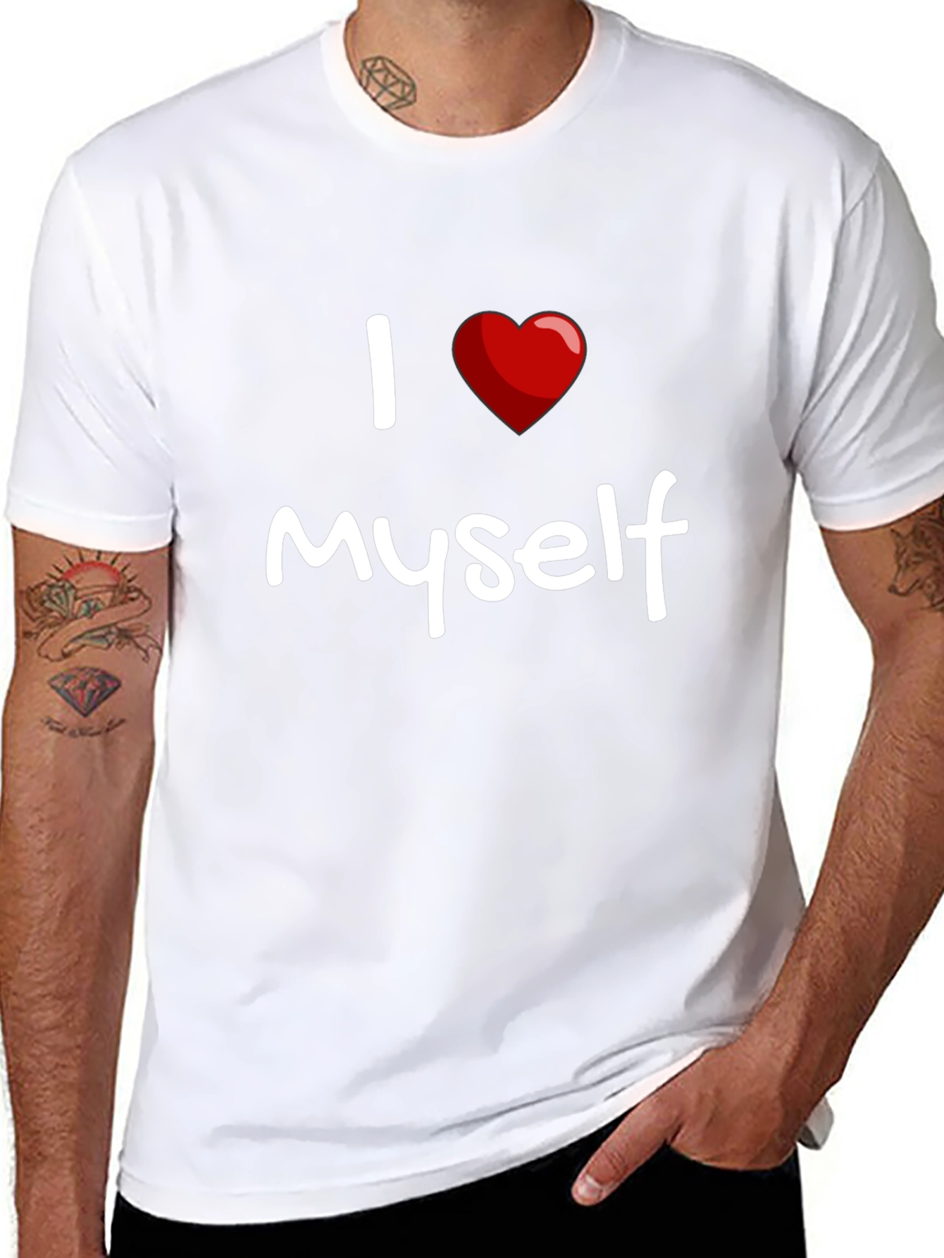 I Heart Myself T-Shirt - Black Short Sleeve