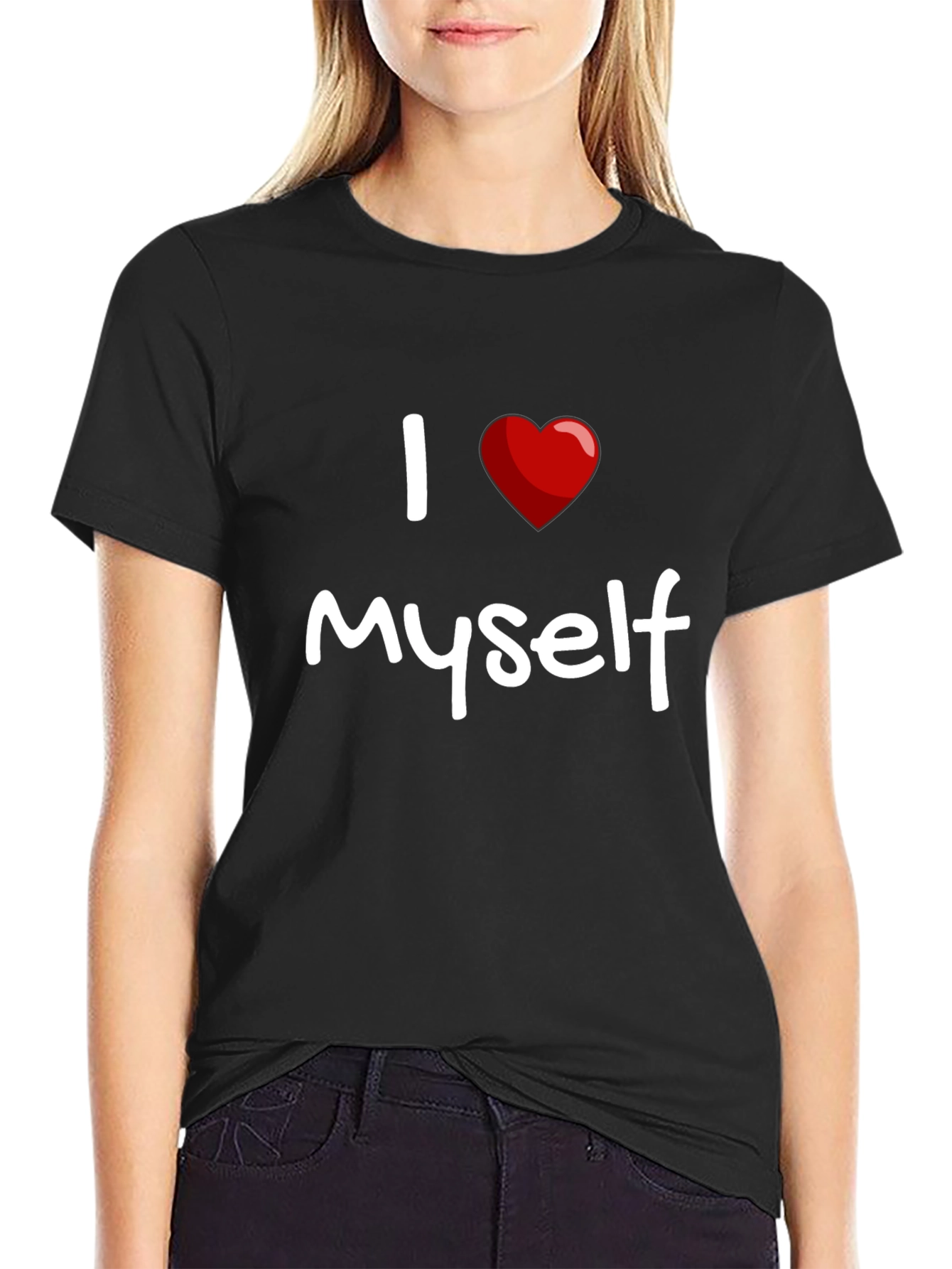 I Heart Myself T-Shirt - Black Short Sleeve